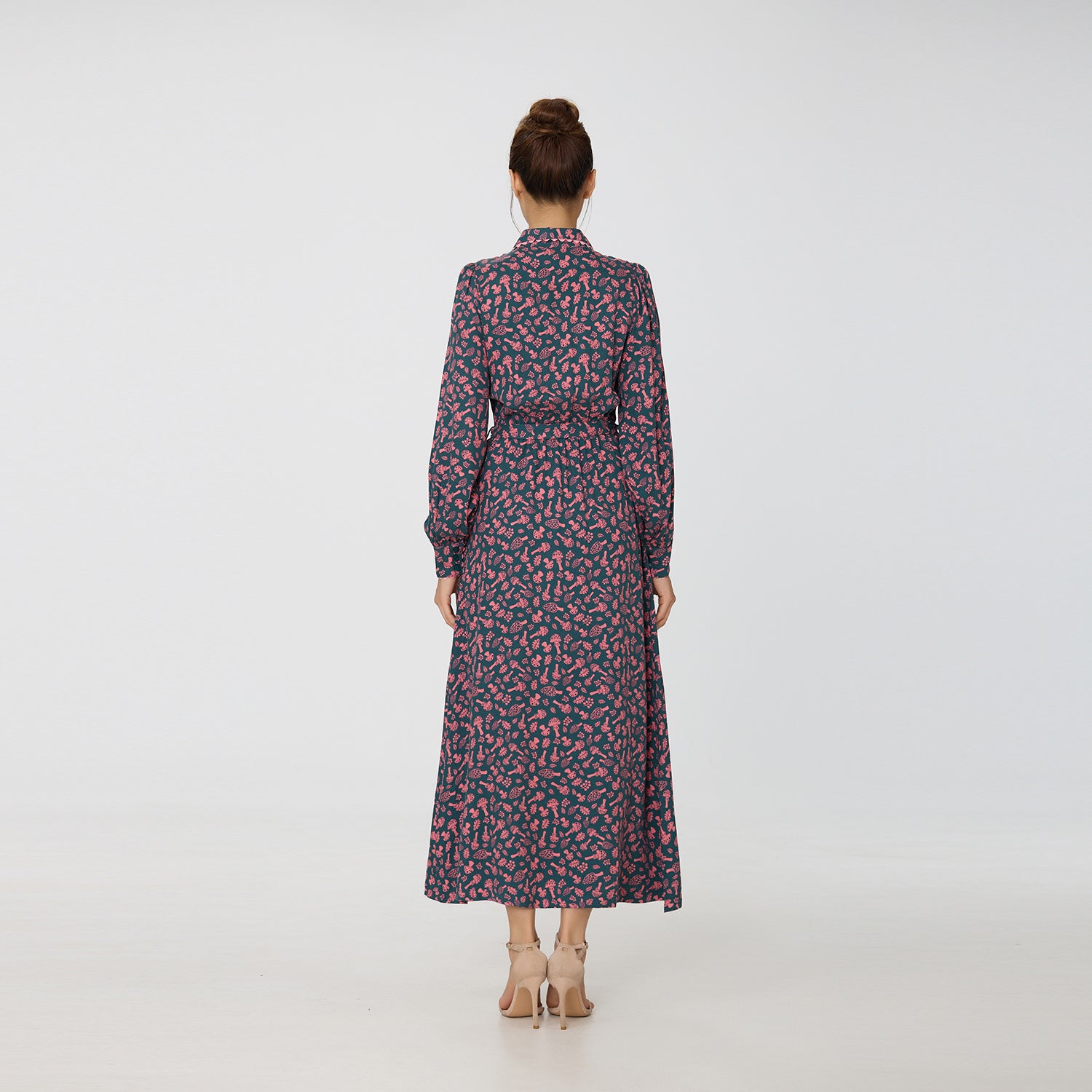 Robe chemise midi à imprimé Liberty