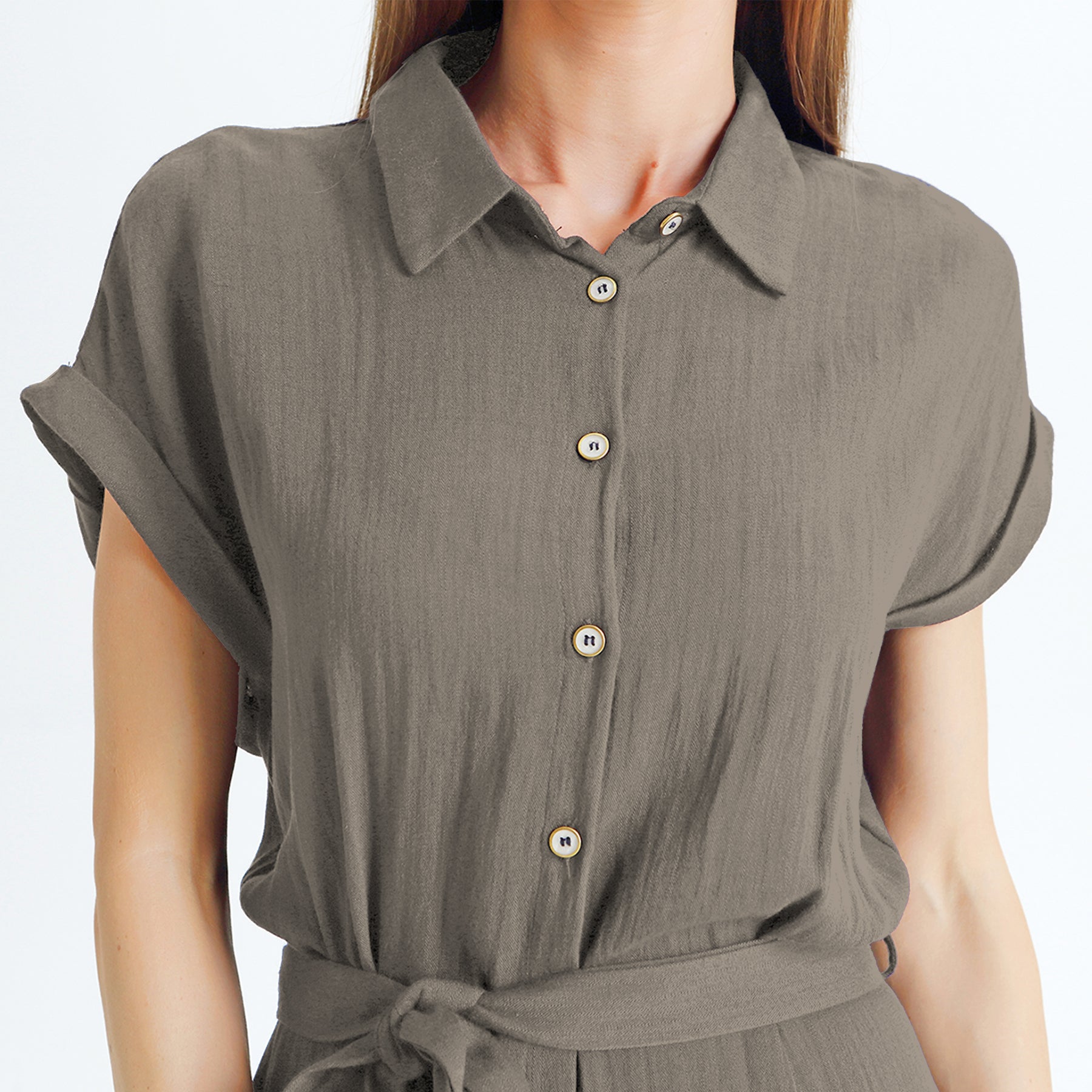 Robe chemise à fentes