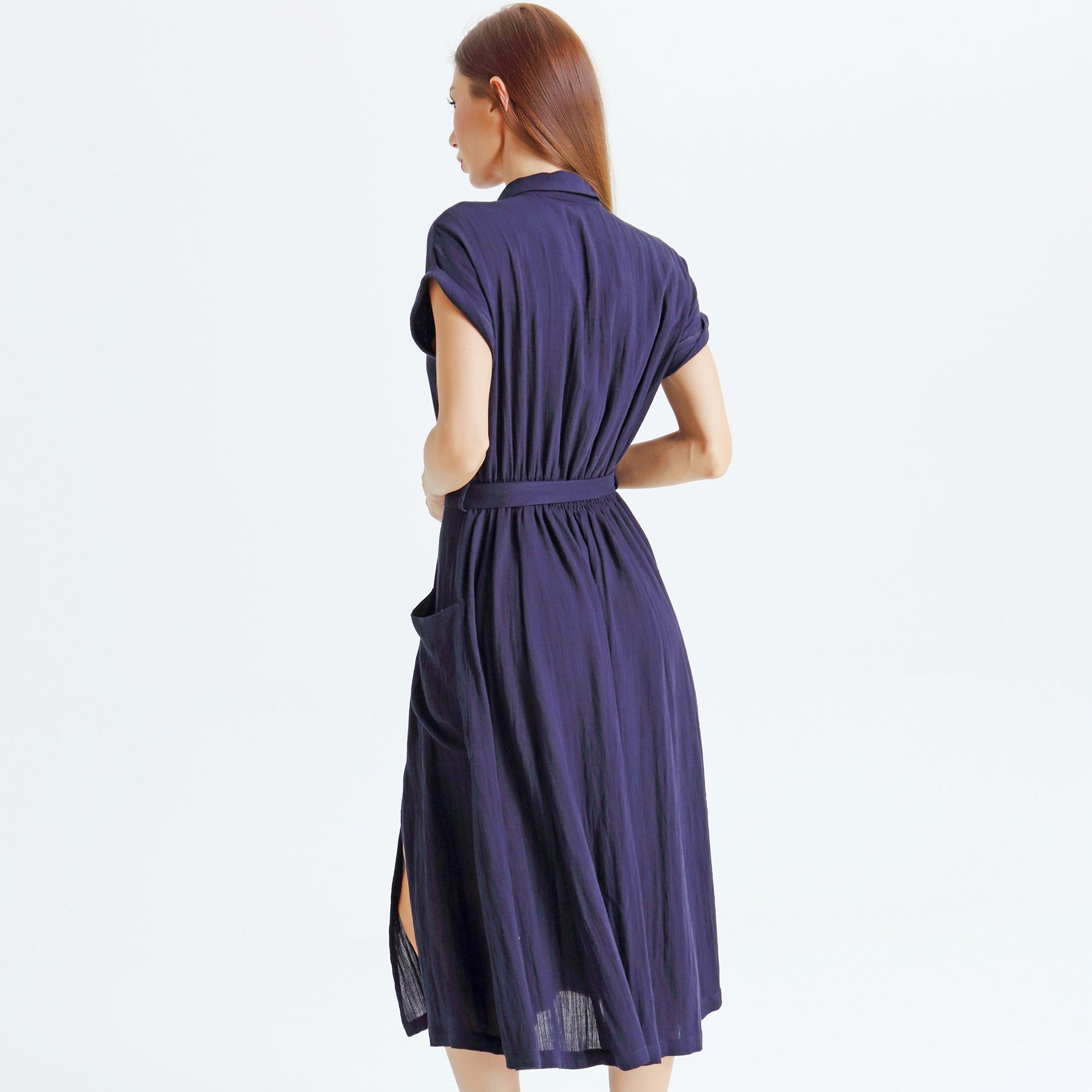 Robe chemise à fentes