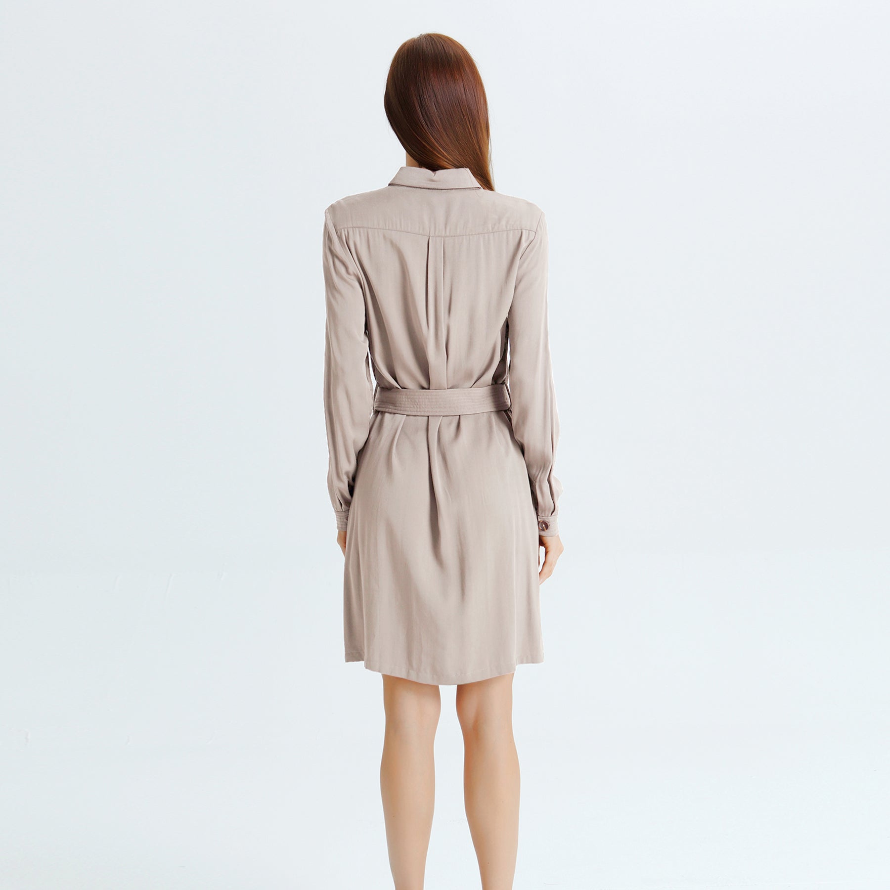 Robe chemise style saharienne