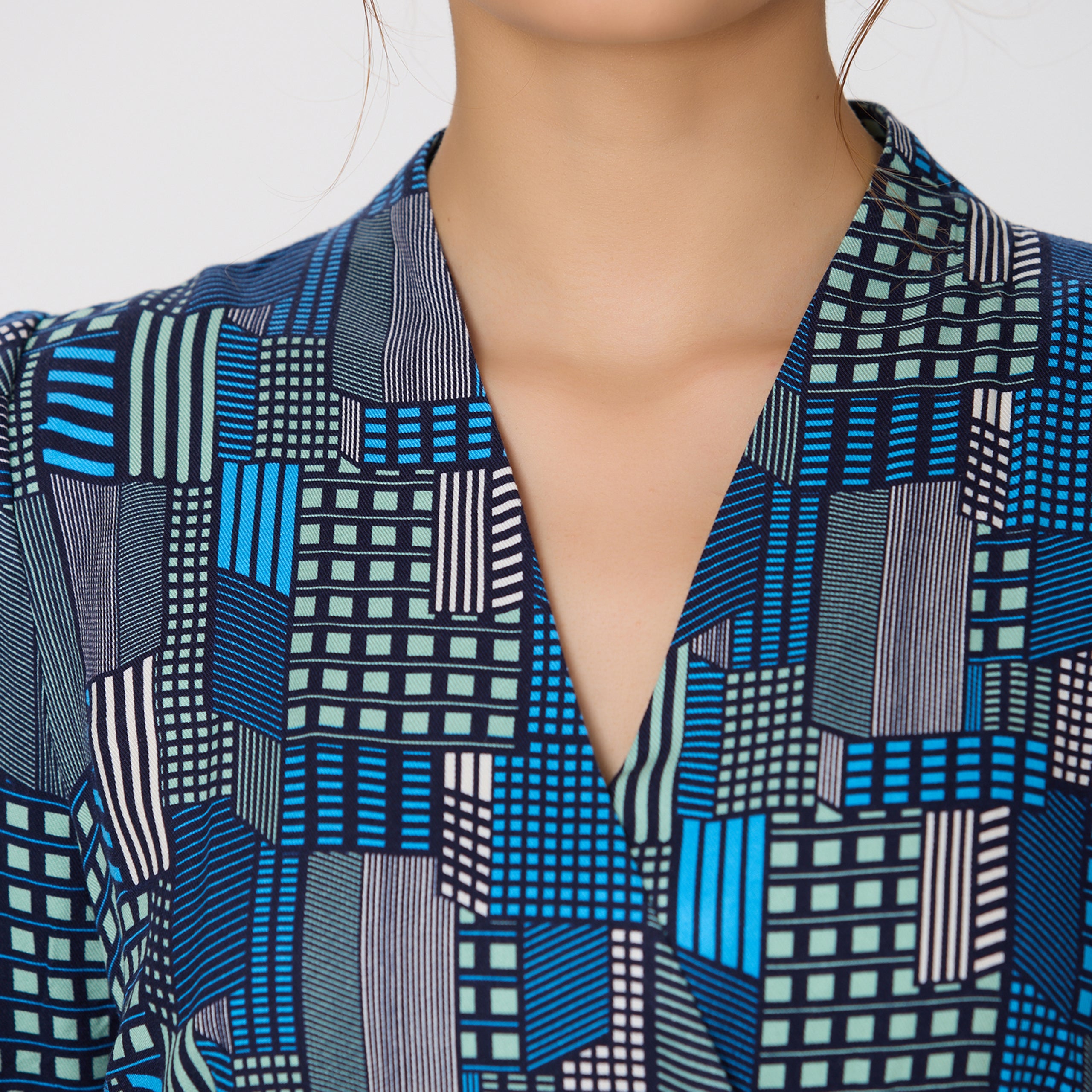 Robe midi à imprimé graphique