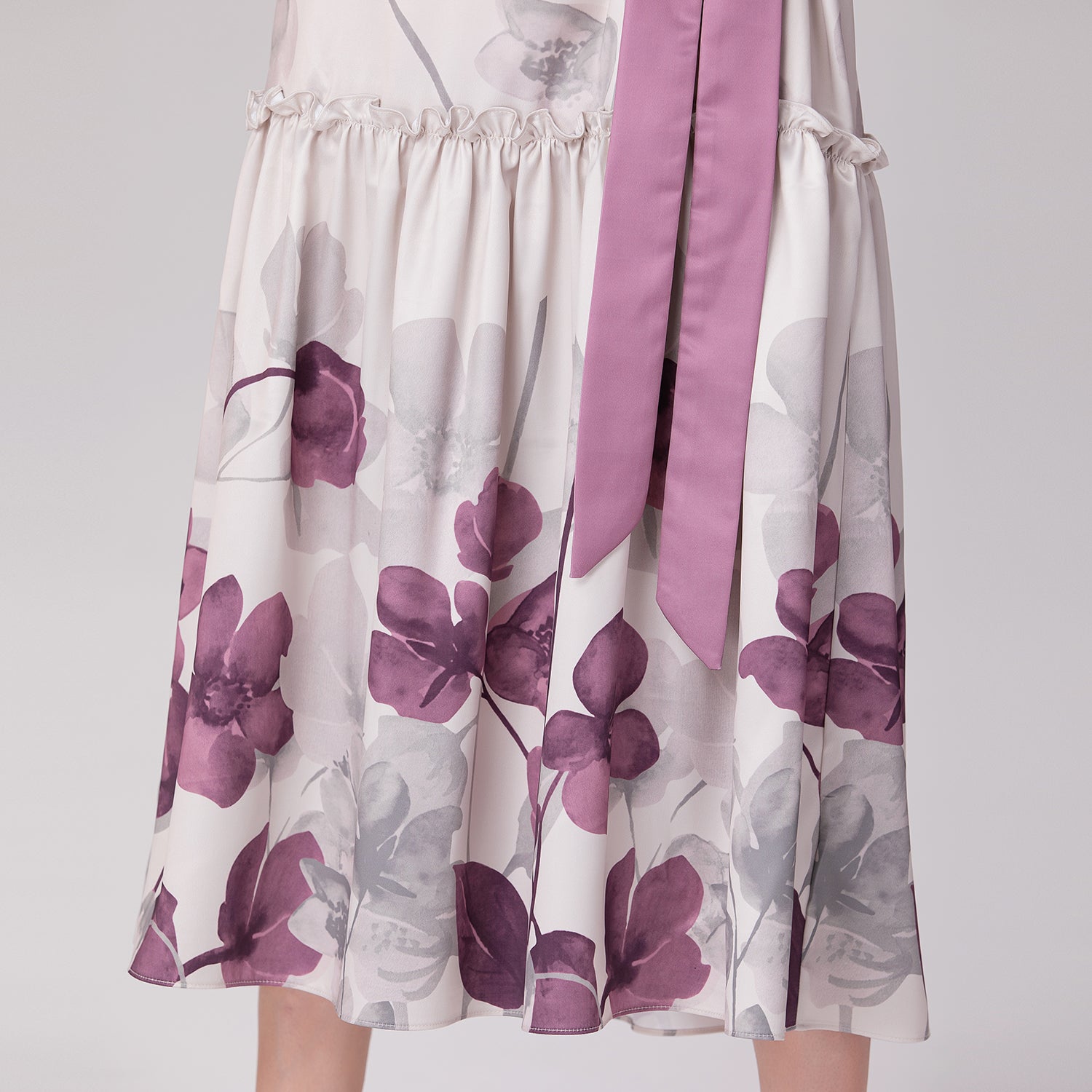 Robe-chemisier à imprimé floral placé