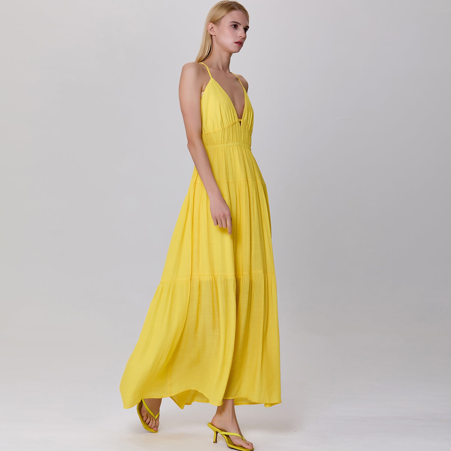 Robe longue d'été à bretelles