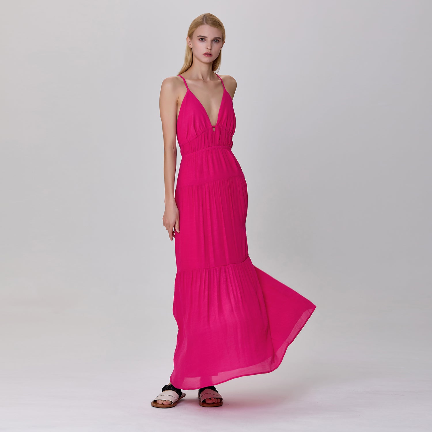 Robe longue d'été à bretelles