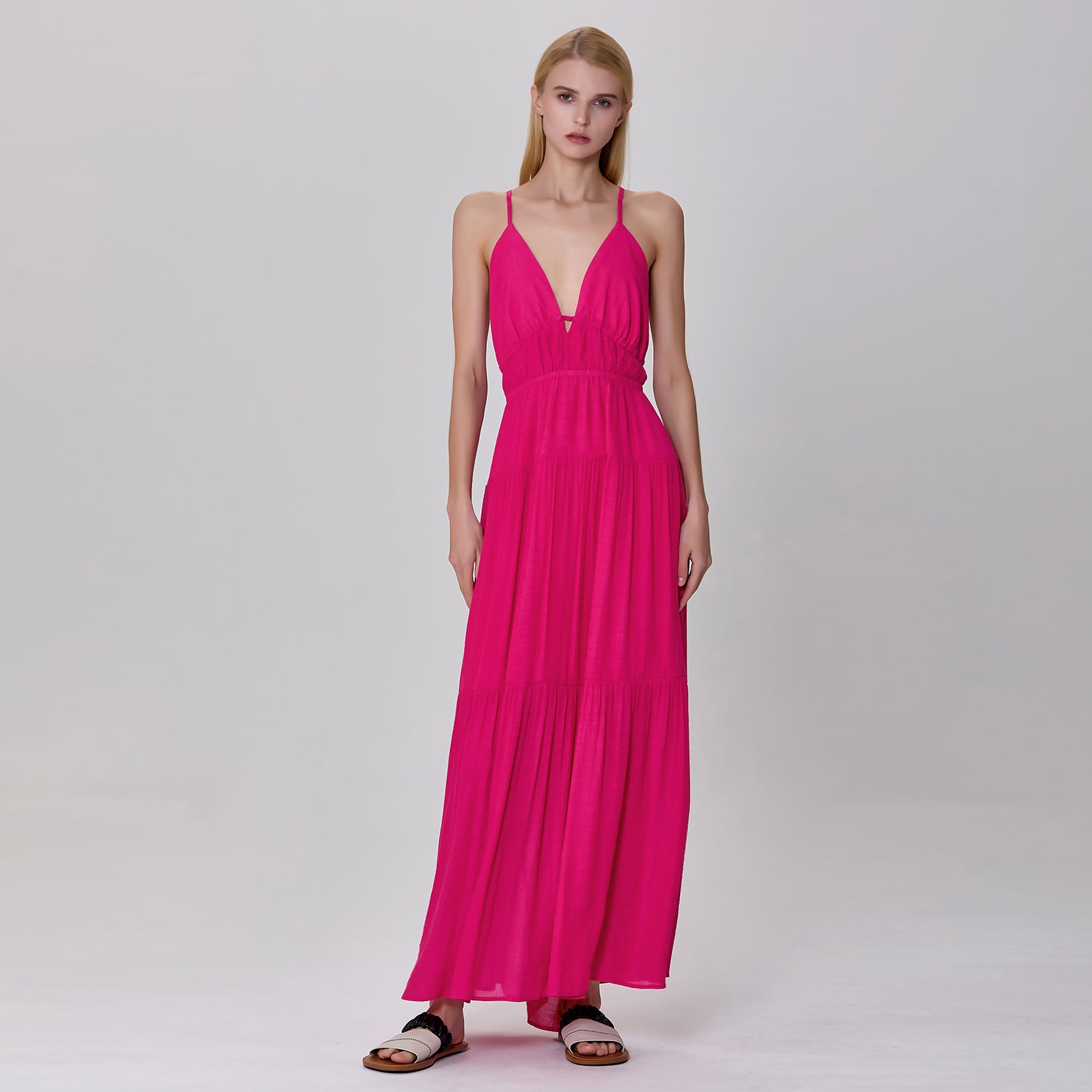 Robe longue d'été à bretelles