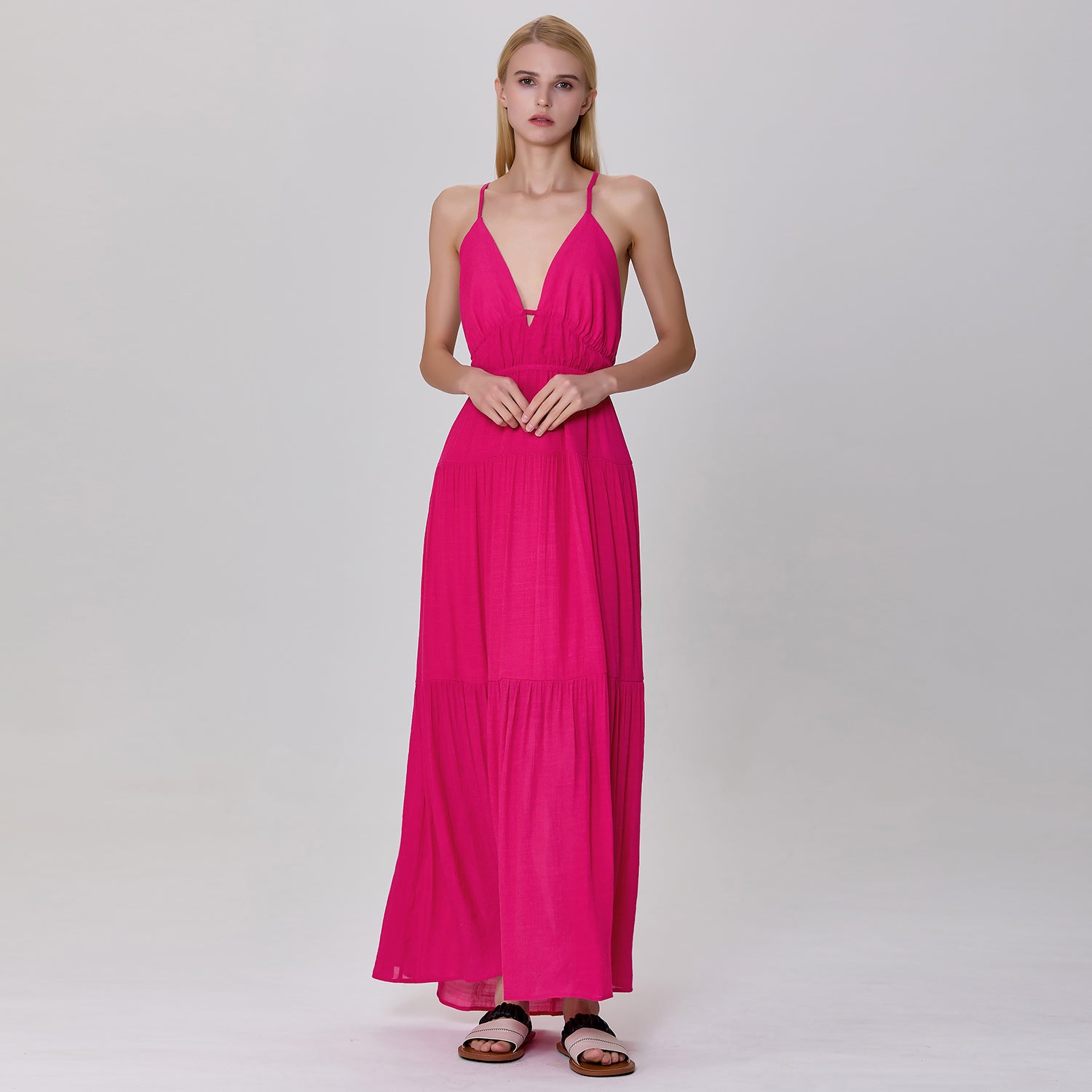 Robe longue d'été à bretelles