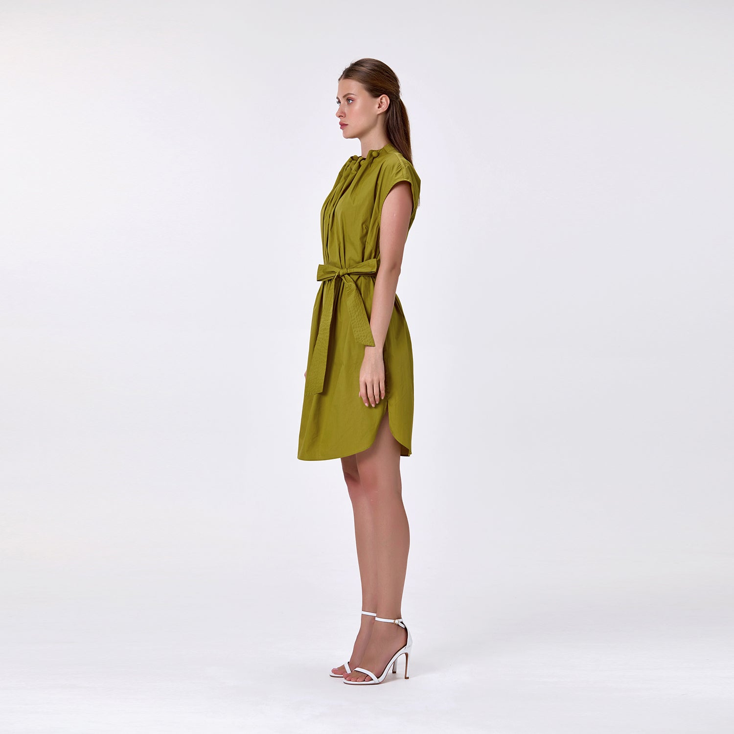 Robe à encolure froncée et ceinture nouée - Smart & Joy