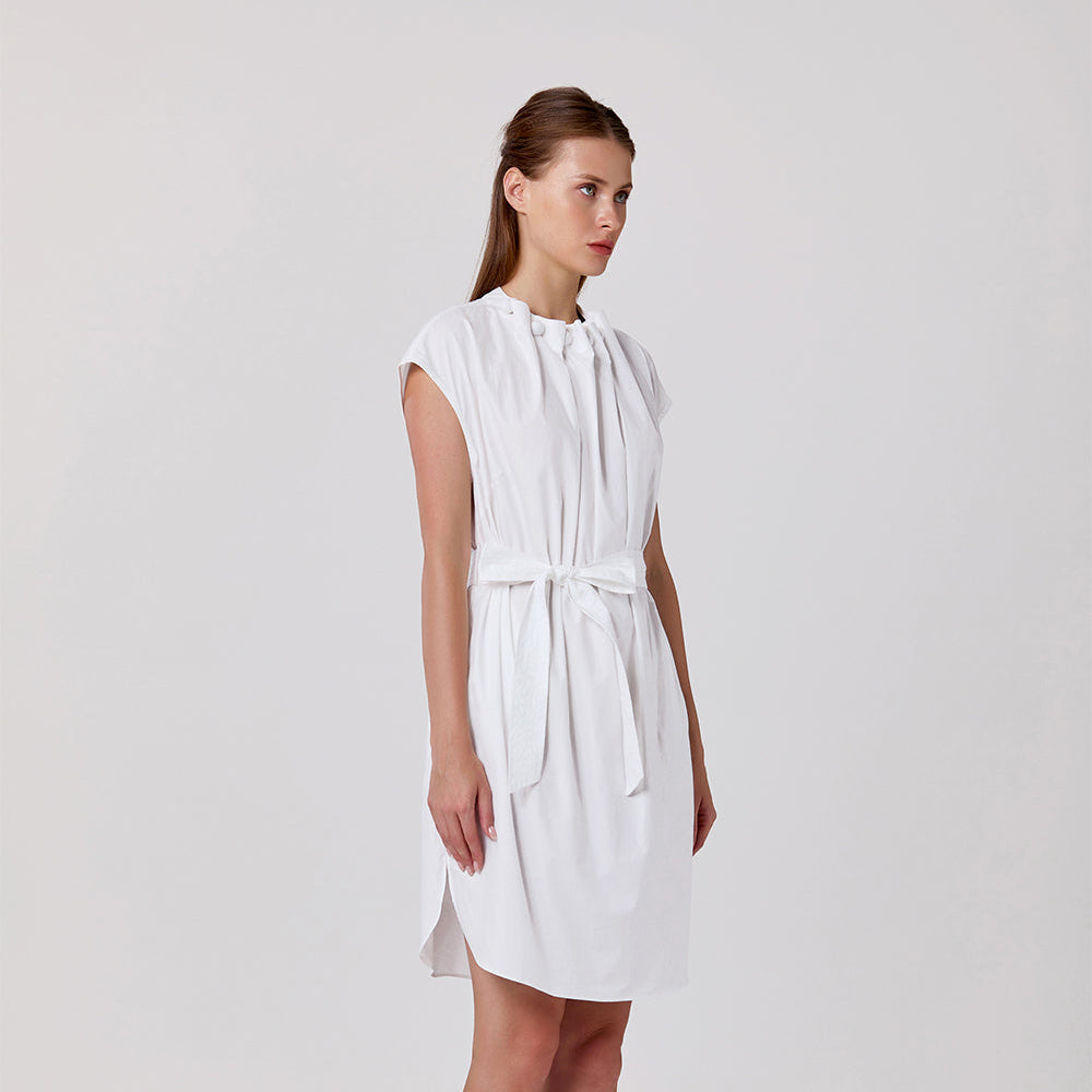Robe à encolure froncée et ceinture nouée - Smart & Joy