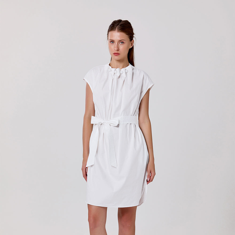 Robe à encolure froncée et ceinture nouée - Smart & Joy