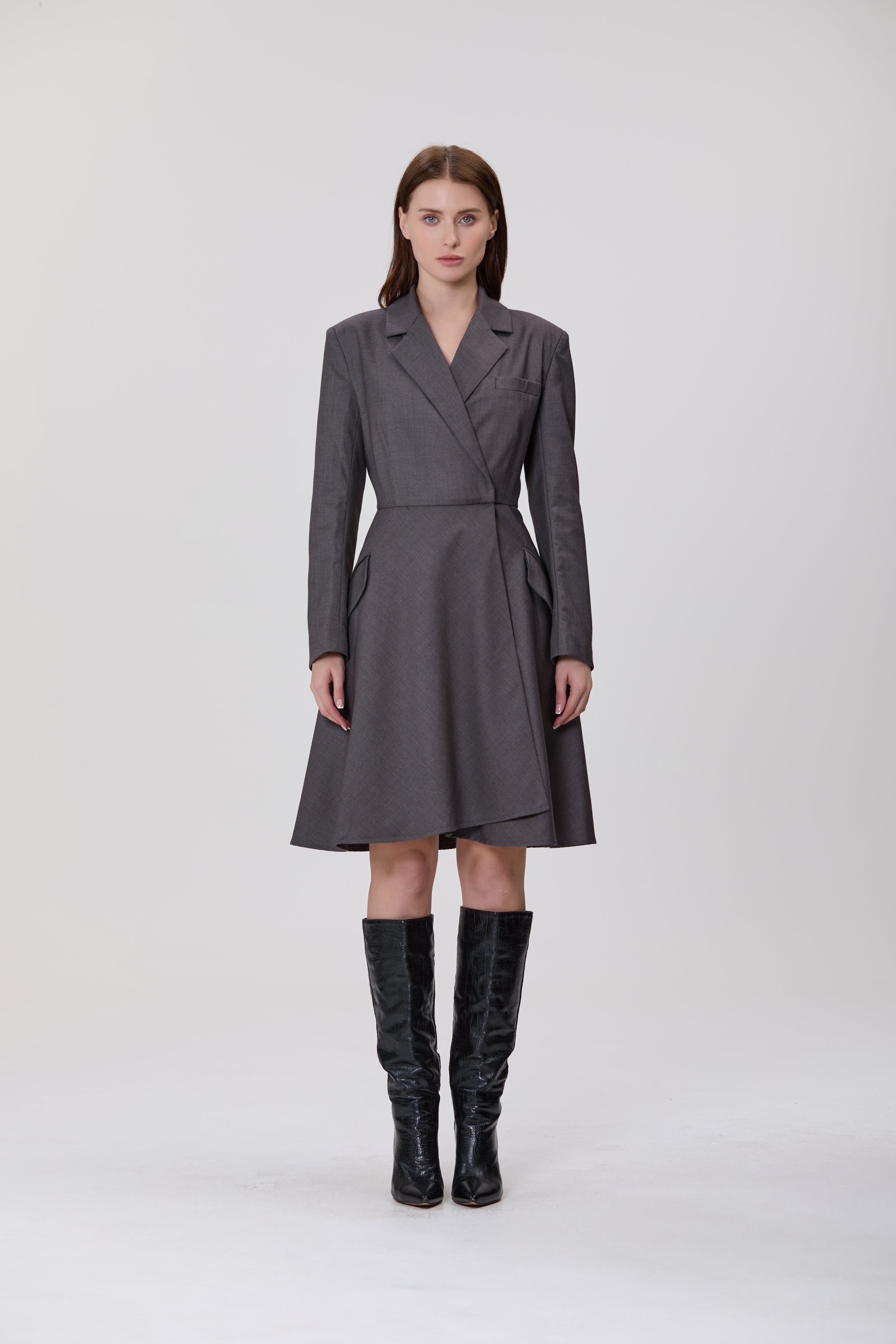 Robe portefeuille style blazer