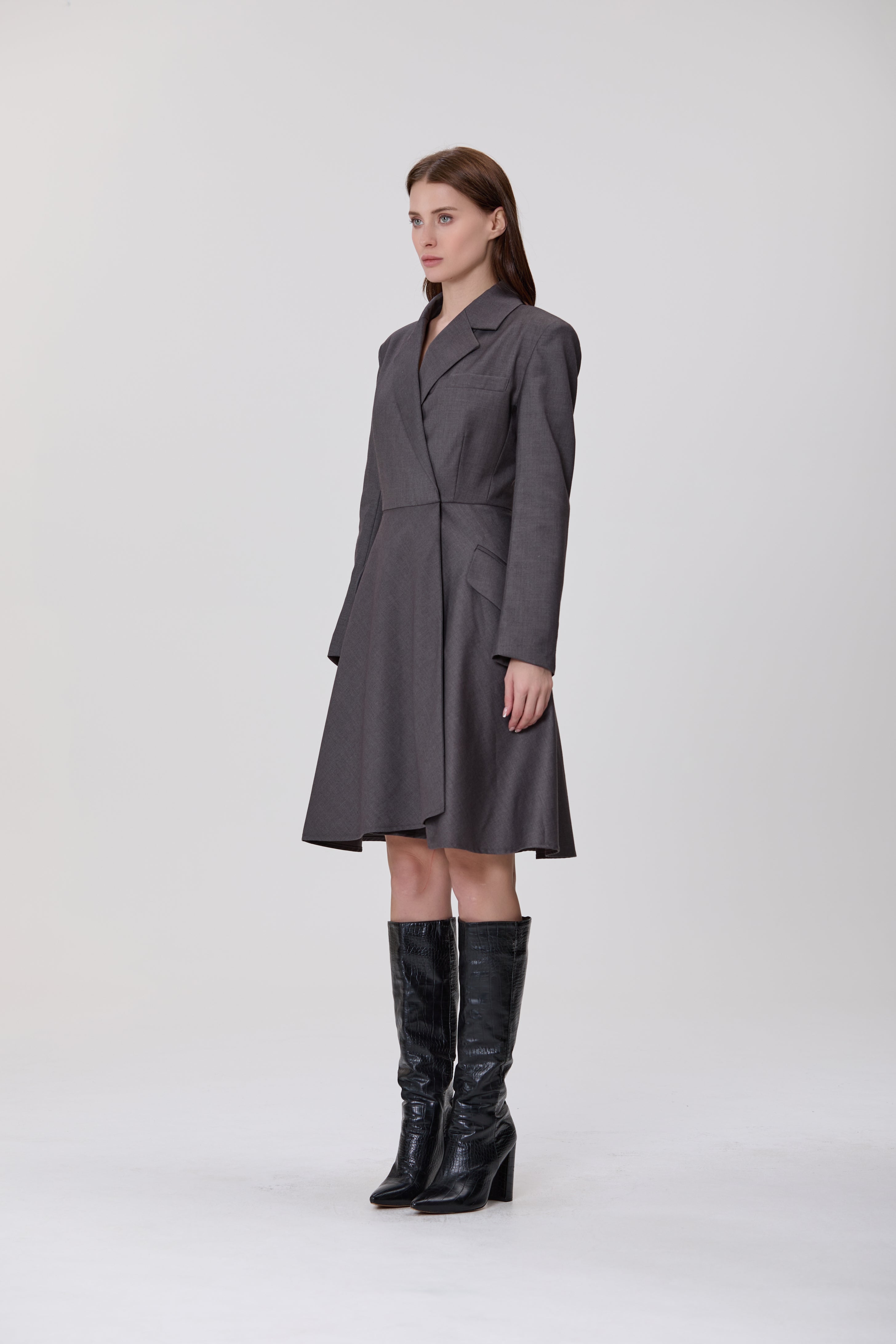 Robe portefeuille style blazer