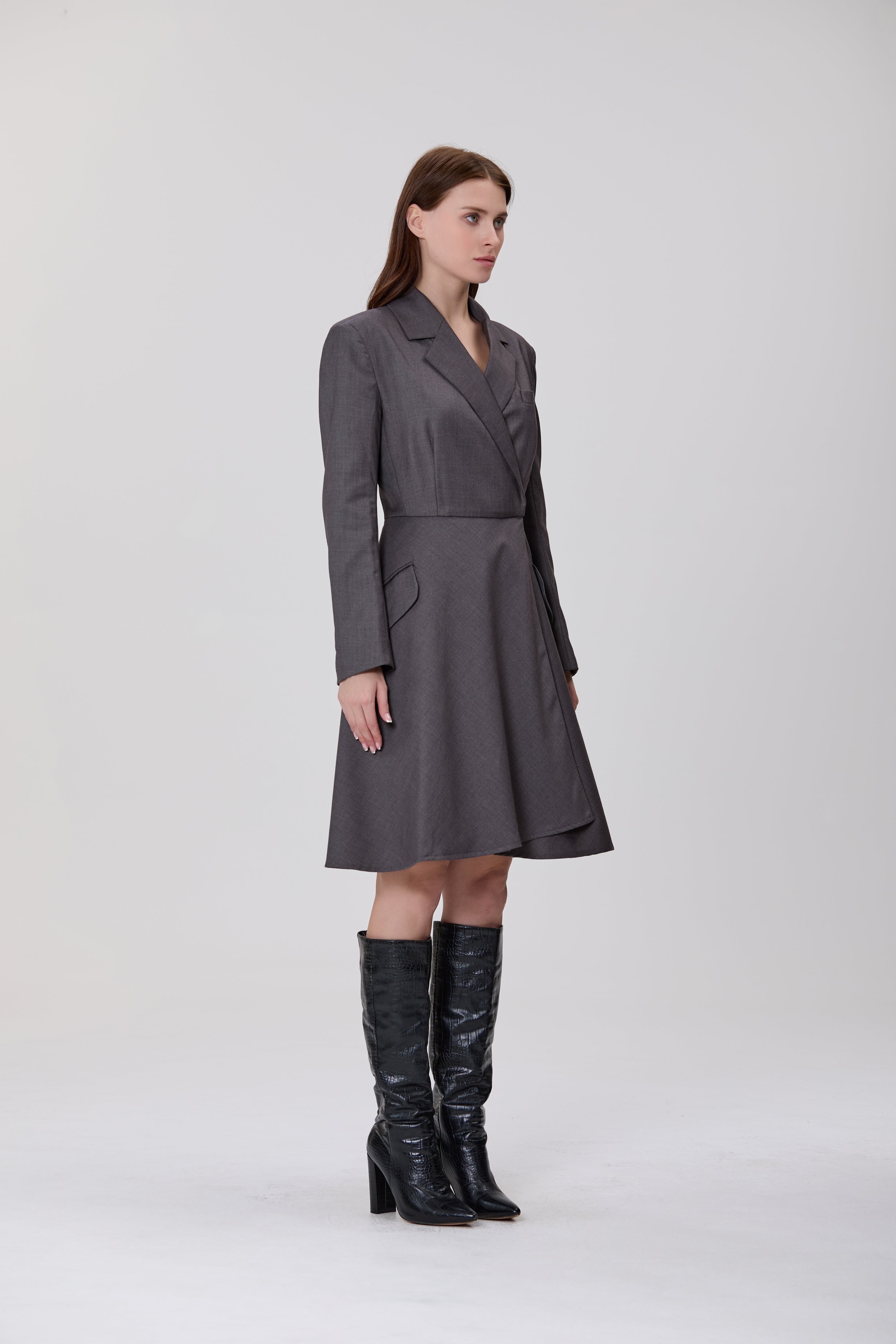 Robe portefeuille style blazer