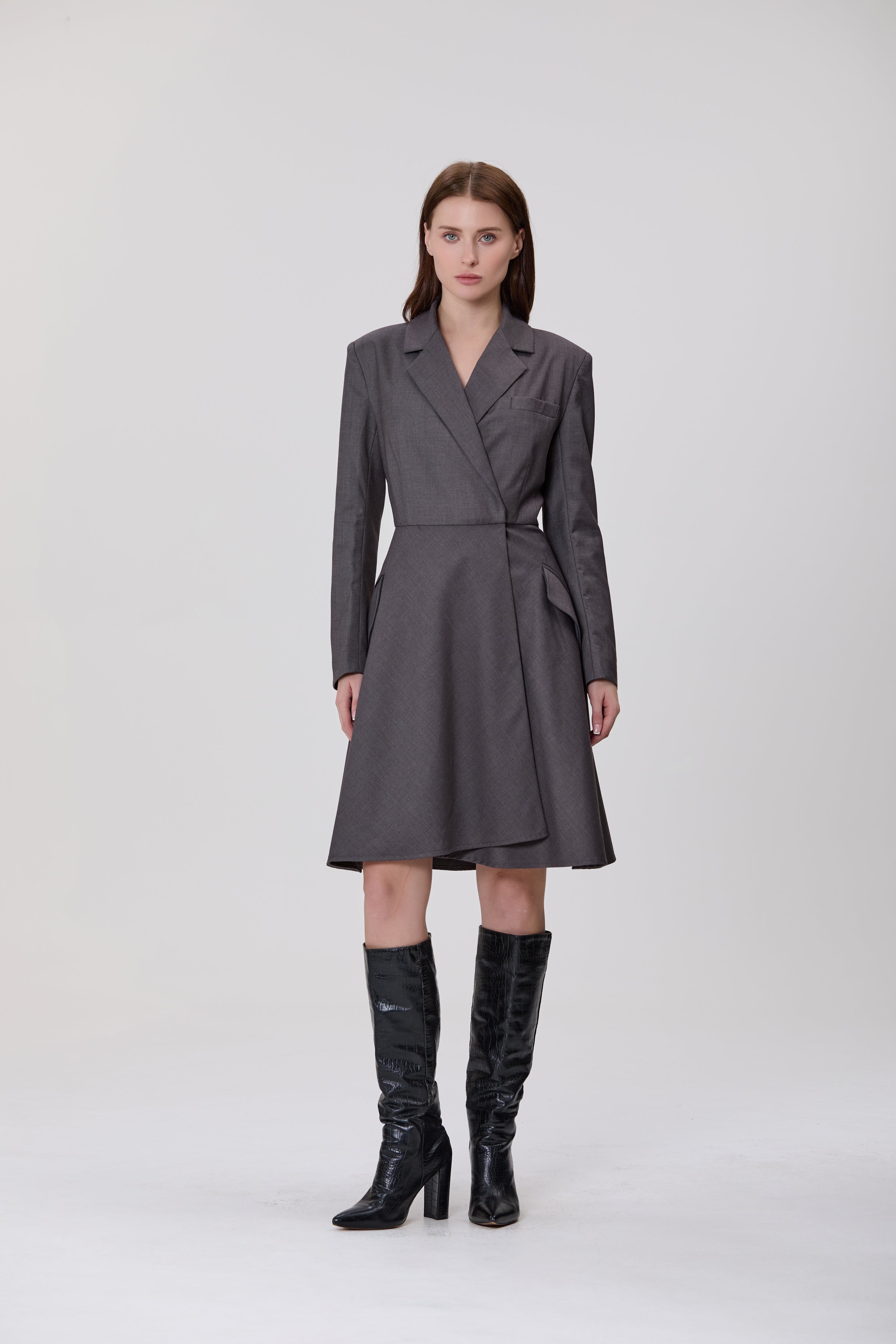 Robe portefeuille style blazer