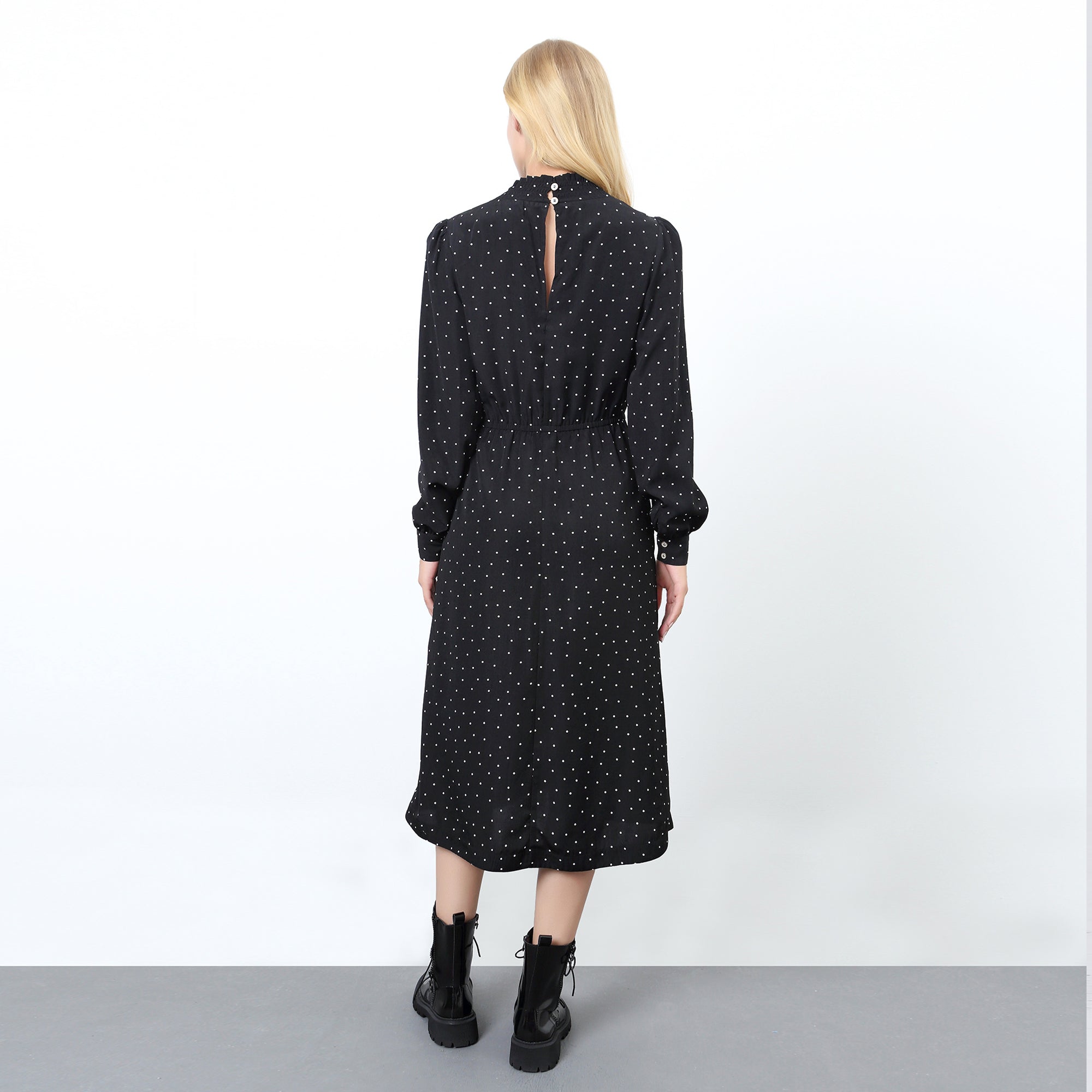 Robe-blouse à imprimé à pois
