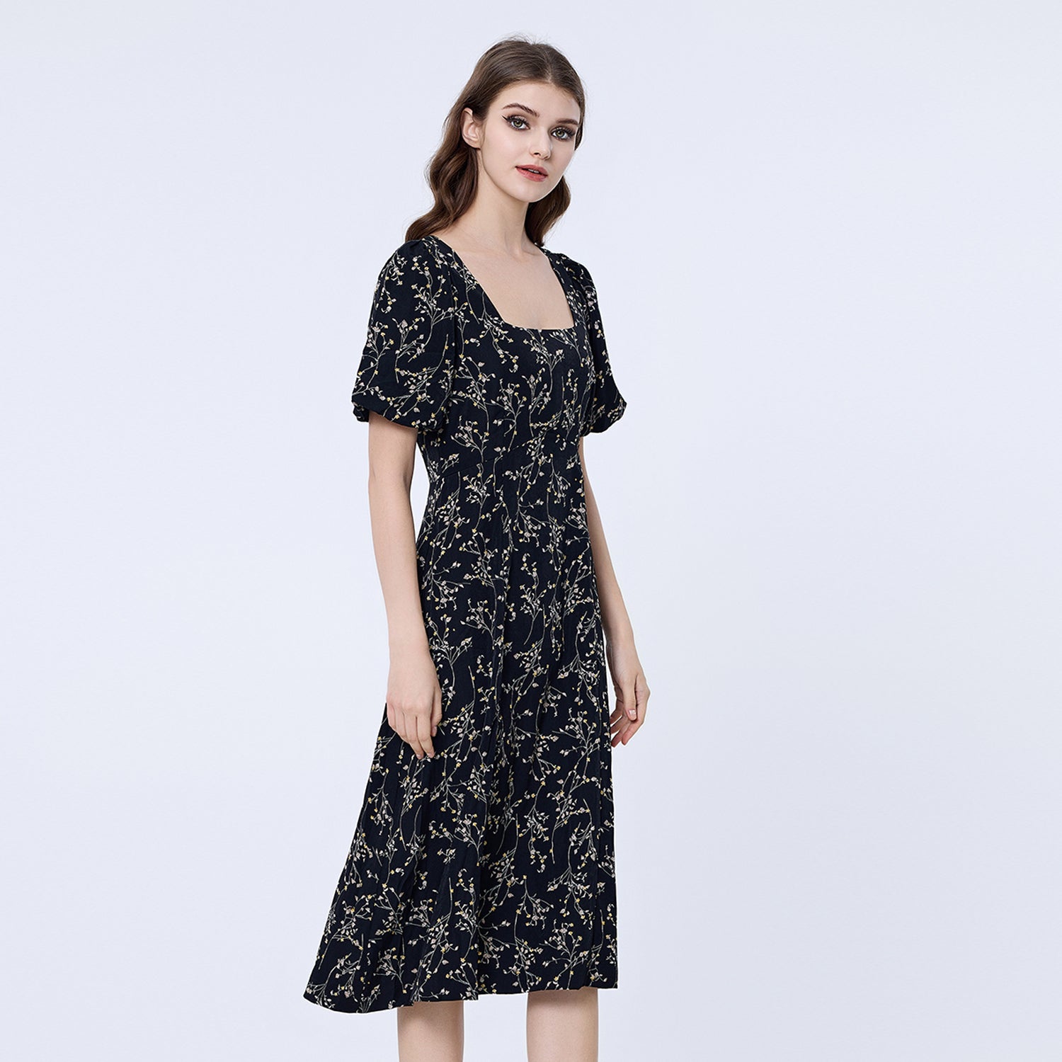 Robe tunique midi imprimée