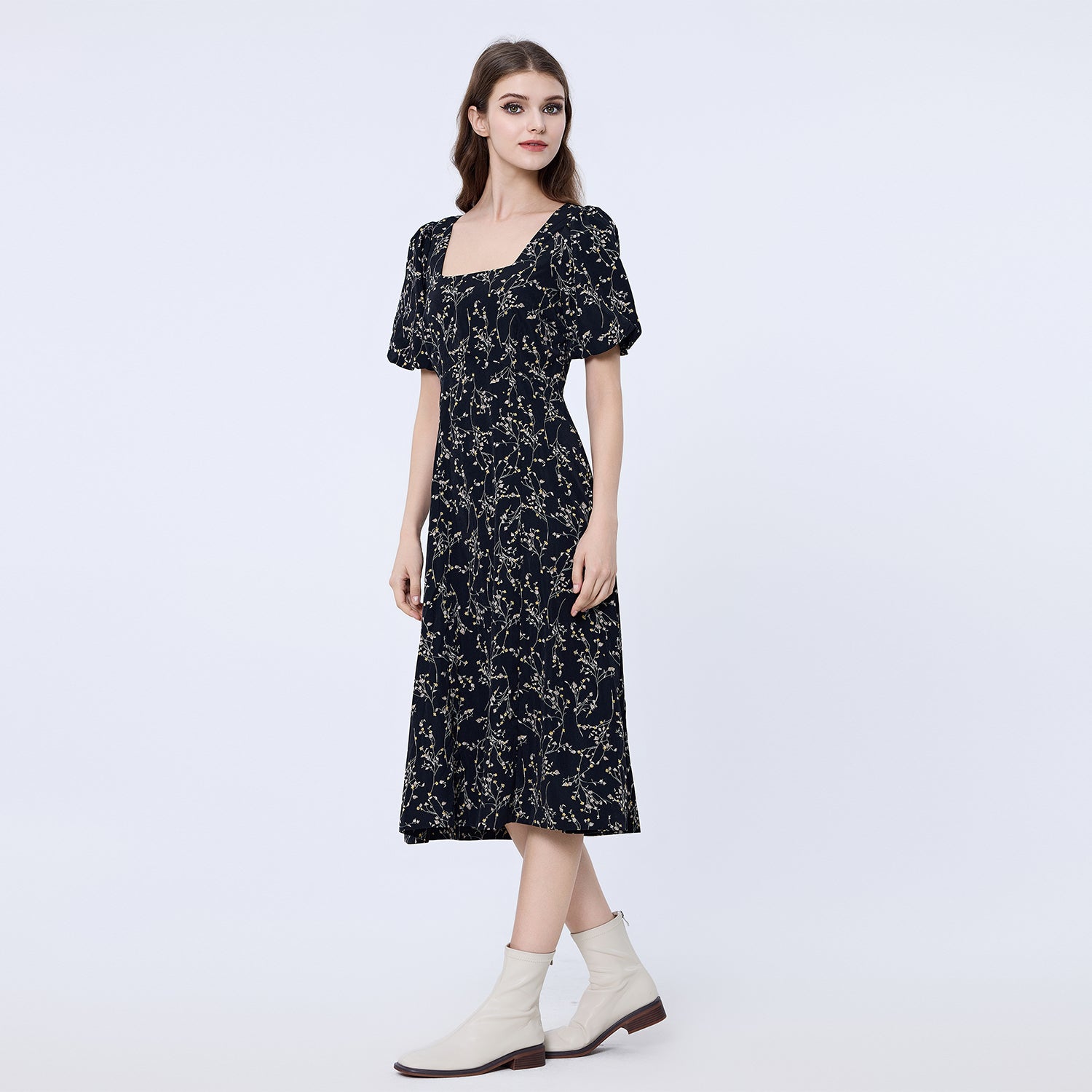 Robe tunique midi imprimée