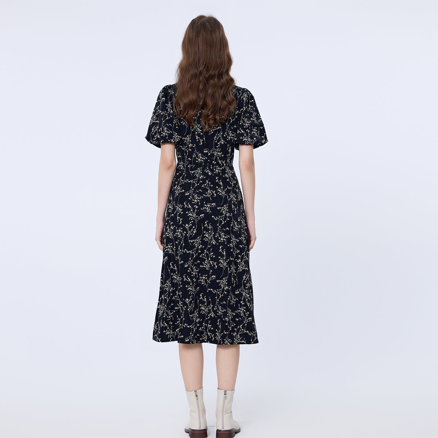 Robe tunique midi imprimée