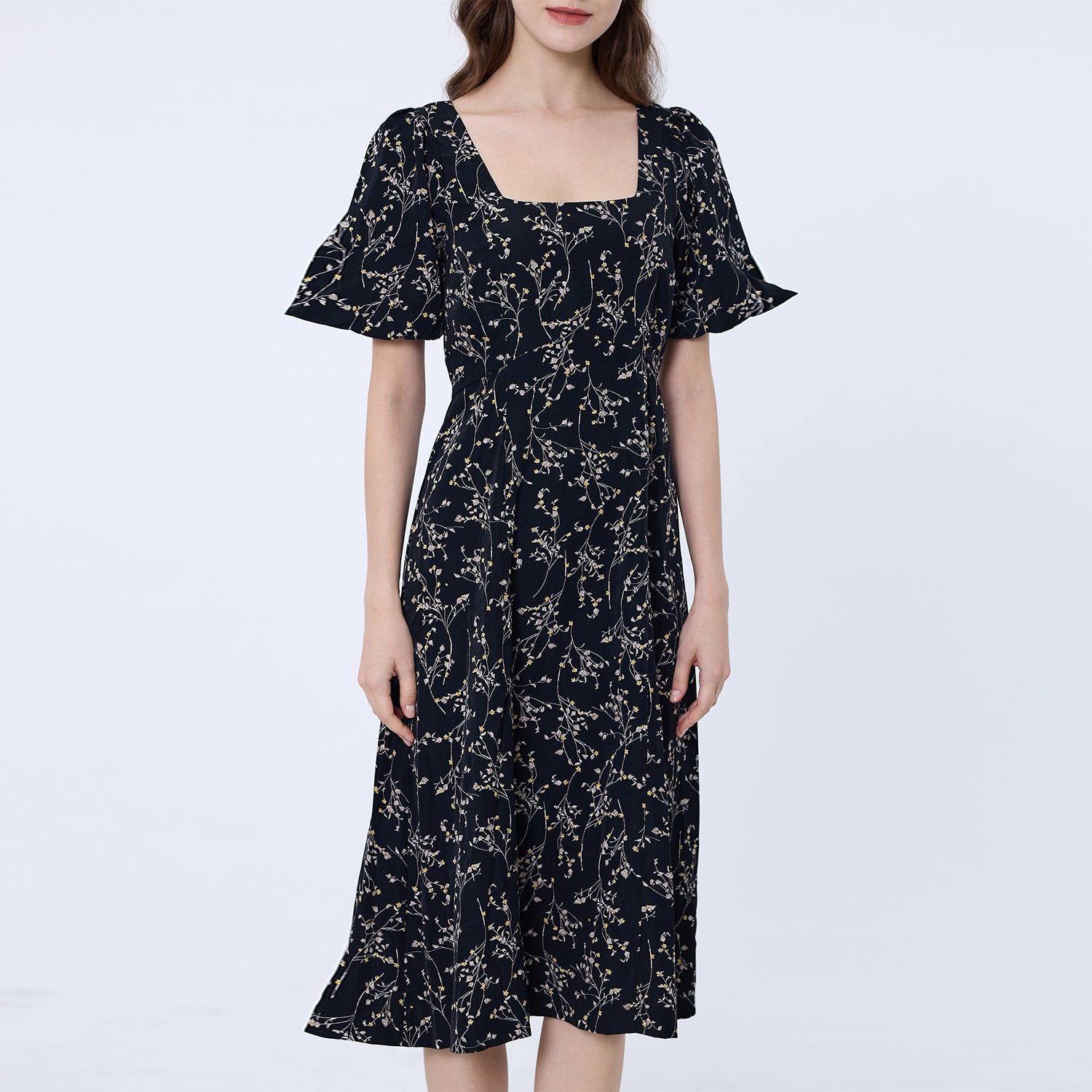 Robe tunique midi imprimée