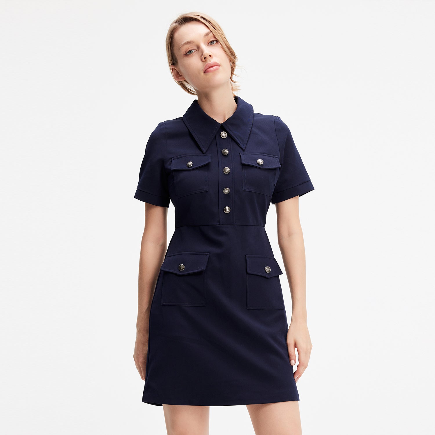 Robe courte style safari