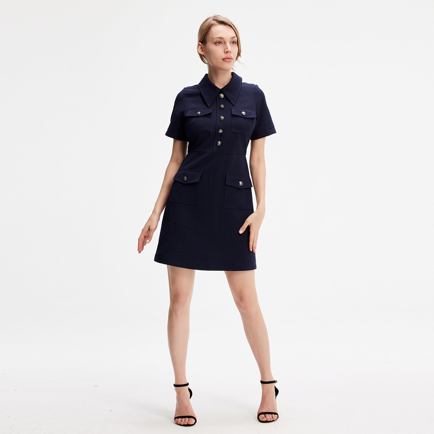 Robe courte style safari