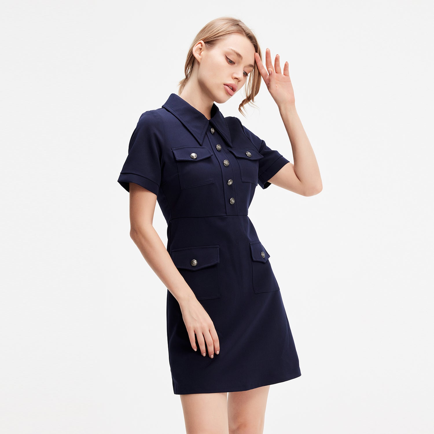 Robe courte style safari