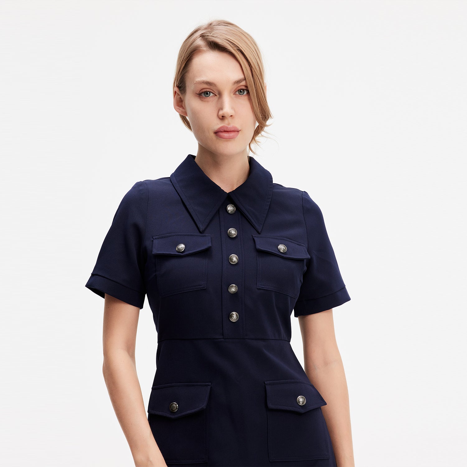 Robe courte style safari