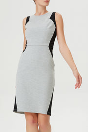 Robe courte ajustée bi-matière