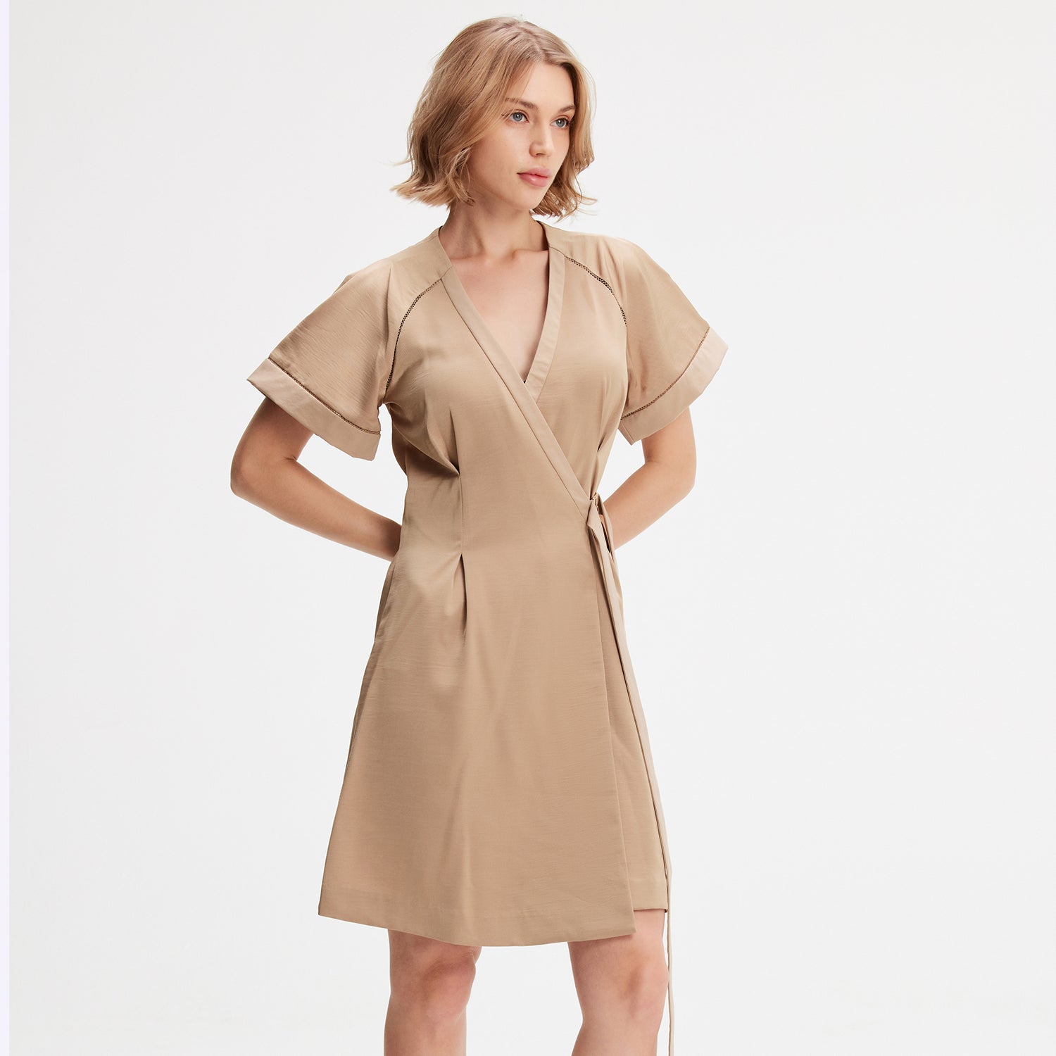 Robe portefeuille mi-longue