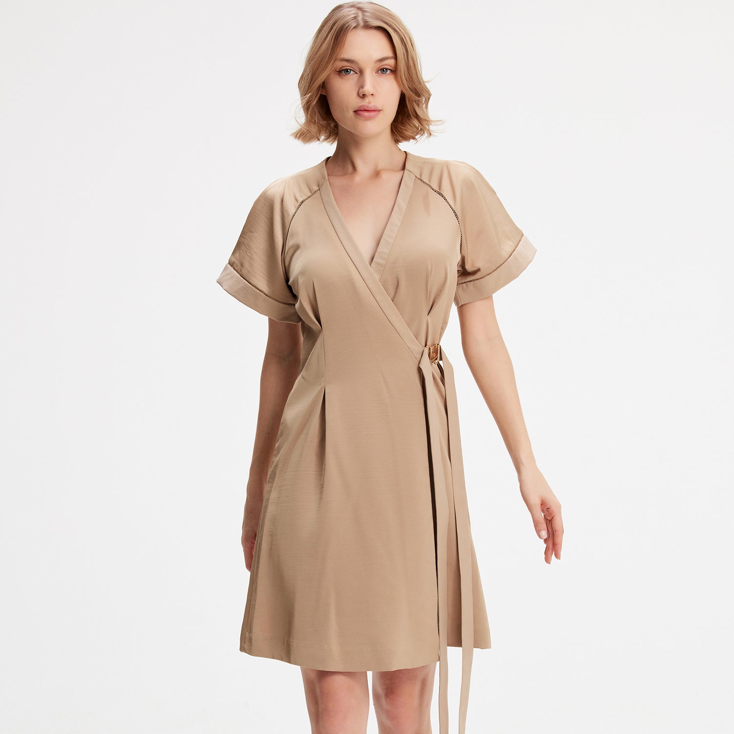 Robe portefeuille mi-longue