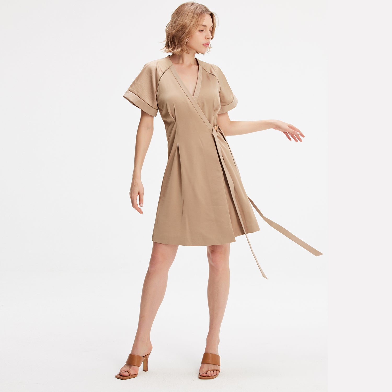 Robe portefeuille mi-longue