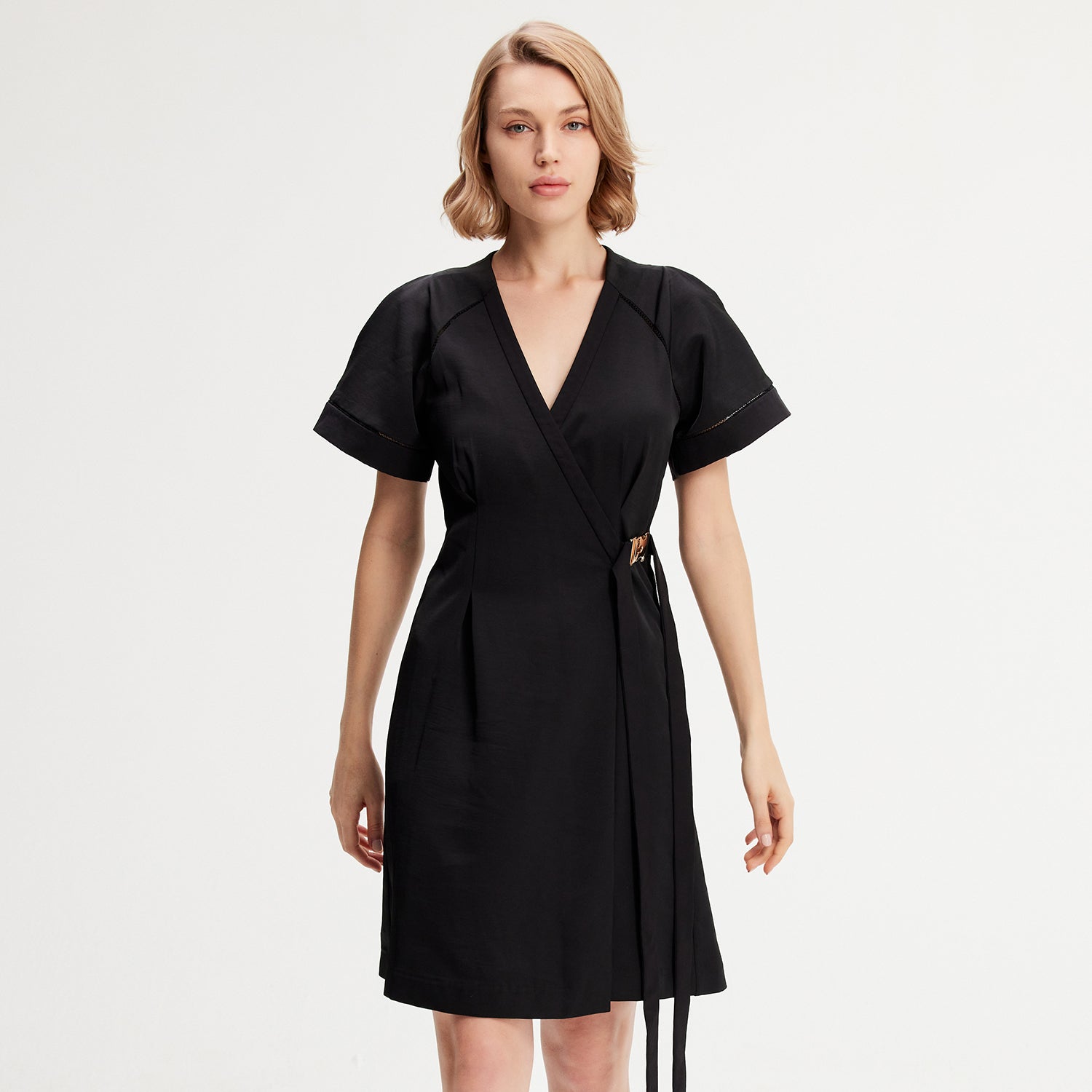 Robe portefeuille mi-longue