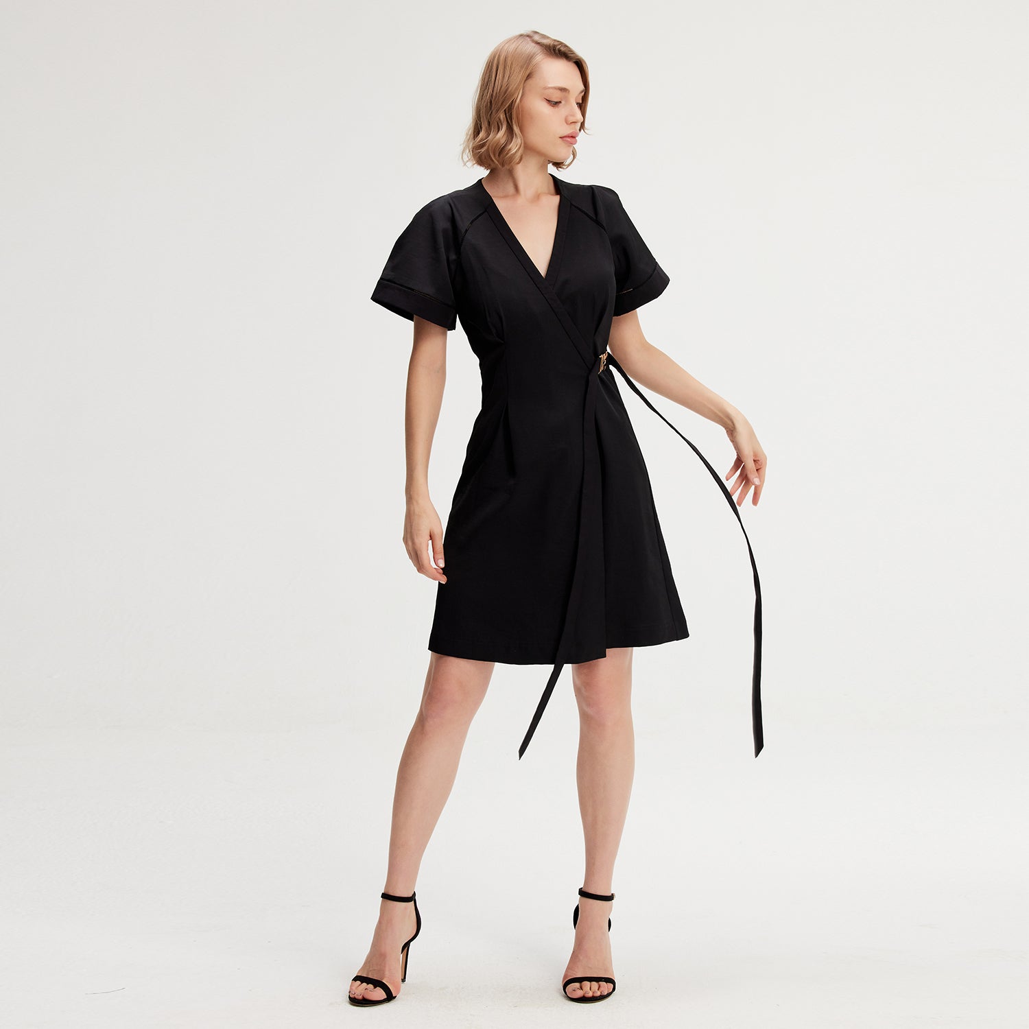 Robe portefeuille mi-longue