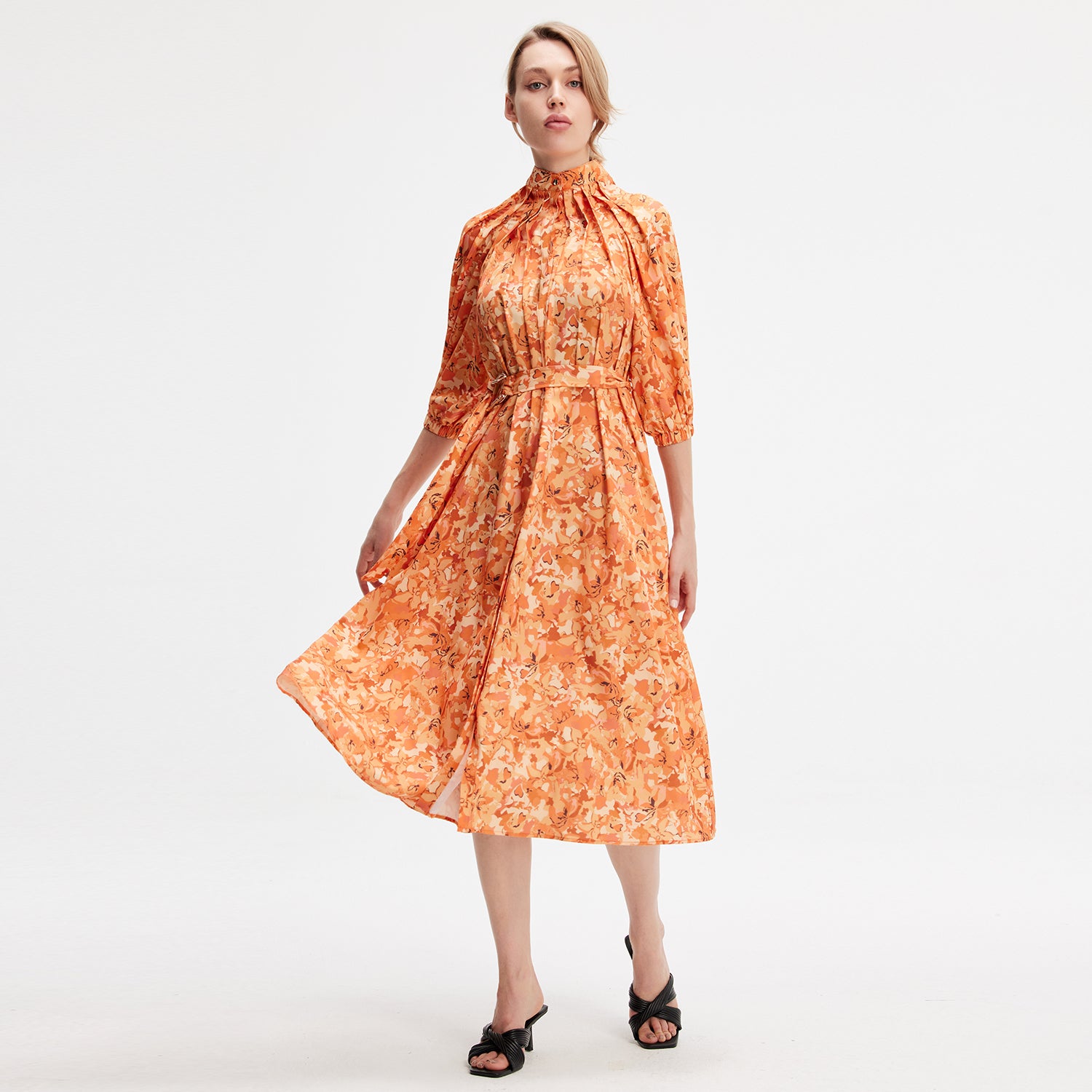 Robe chemise à imprimé camouflage