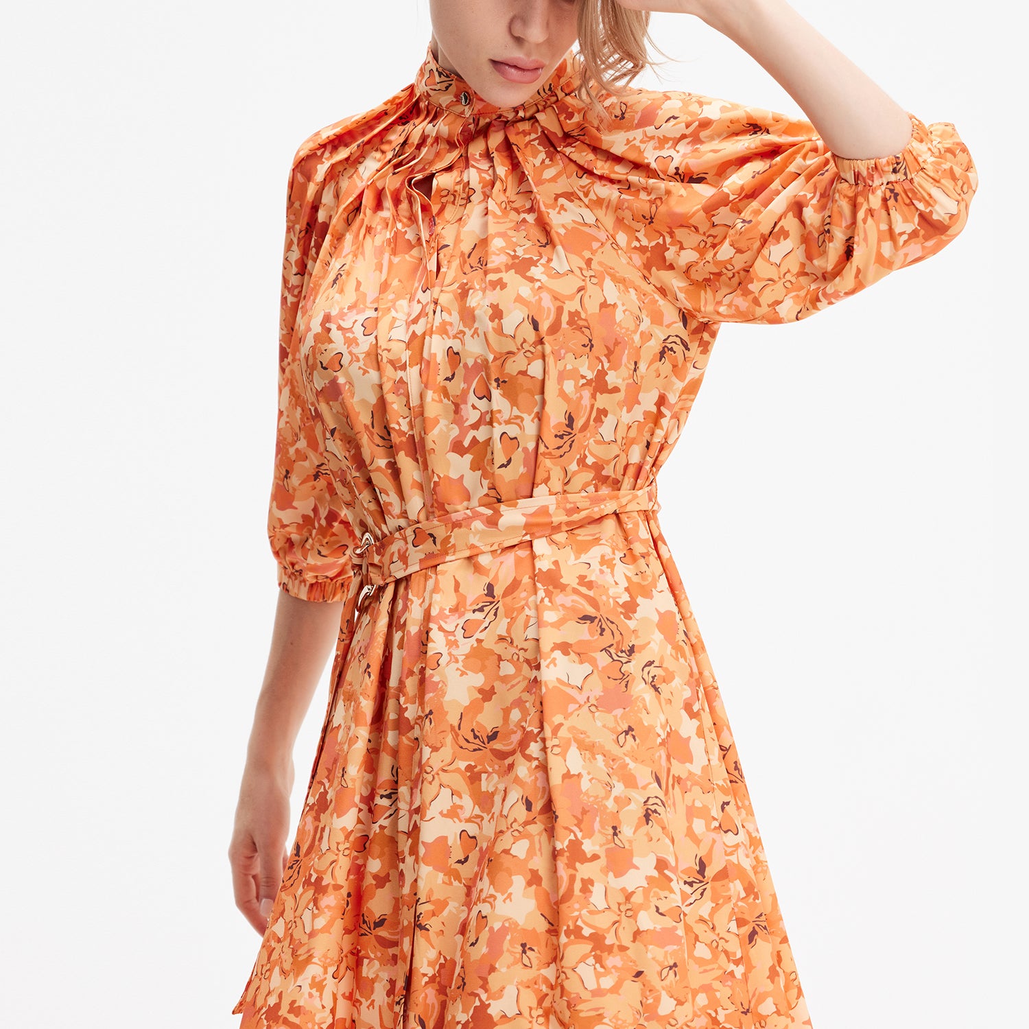 Robe chemise à imprimé camouflage