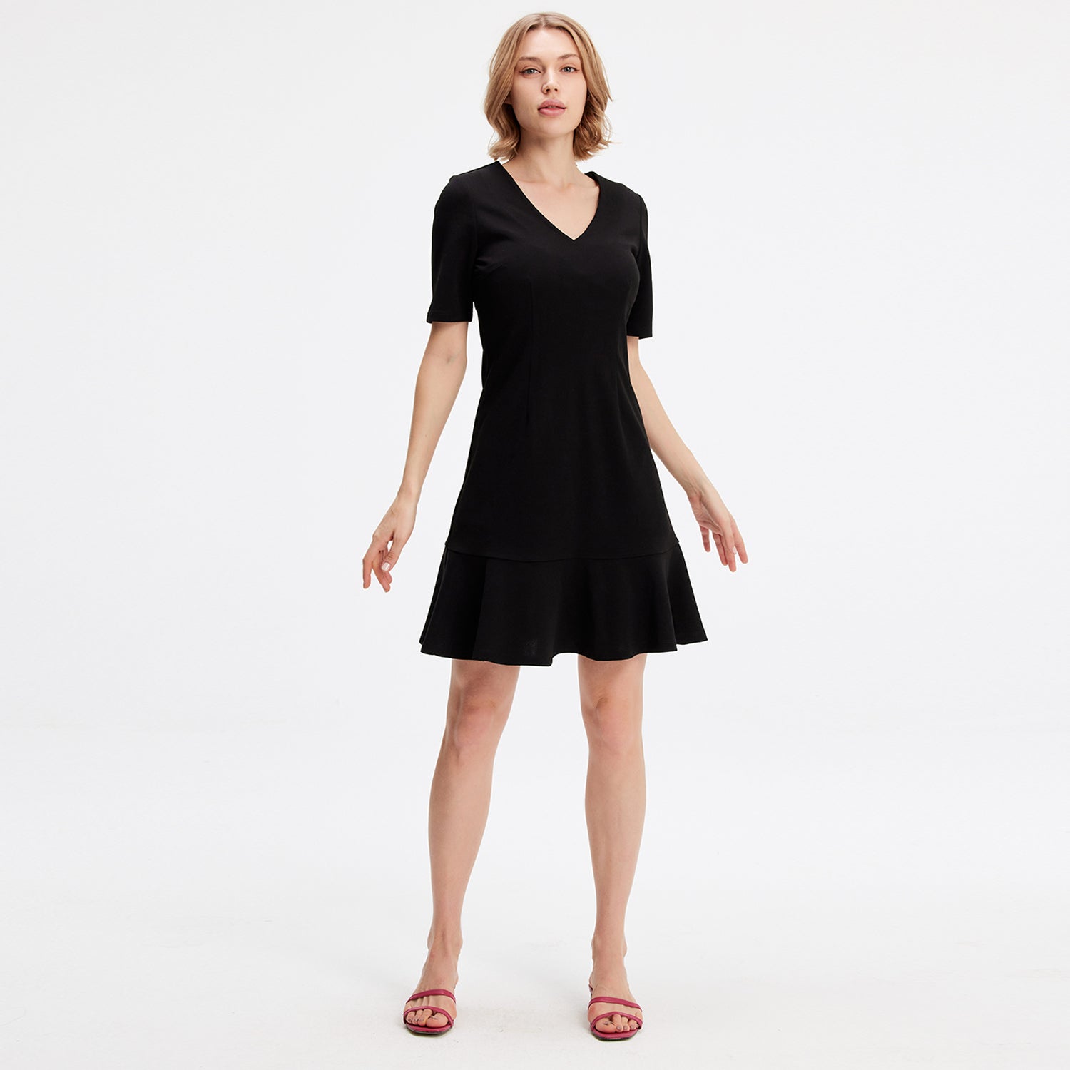 Robe jersey trapèze minimaliste