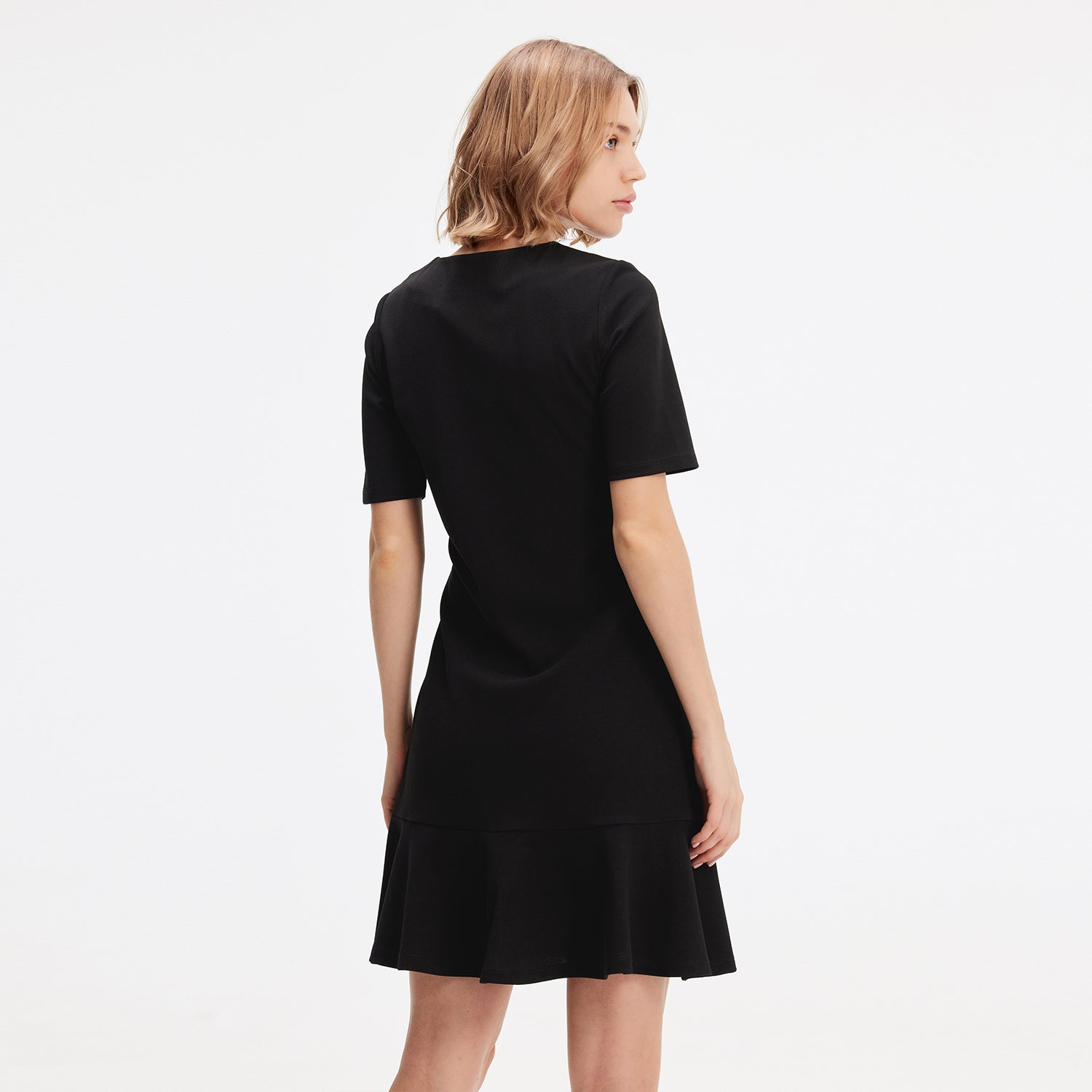 Robe jersey trapèze minimaliste