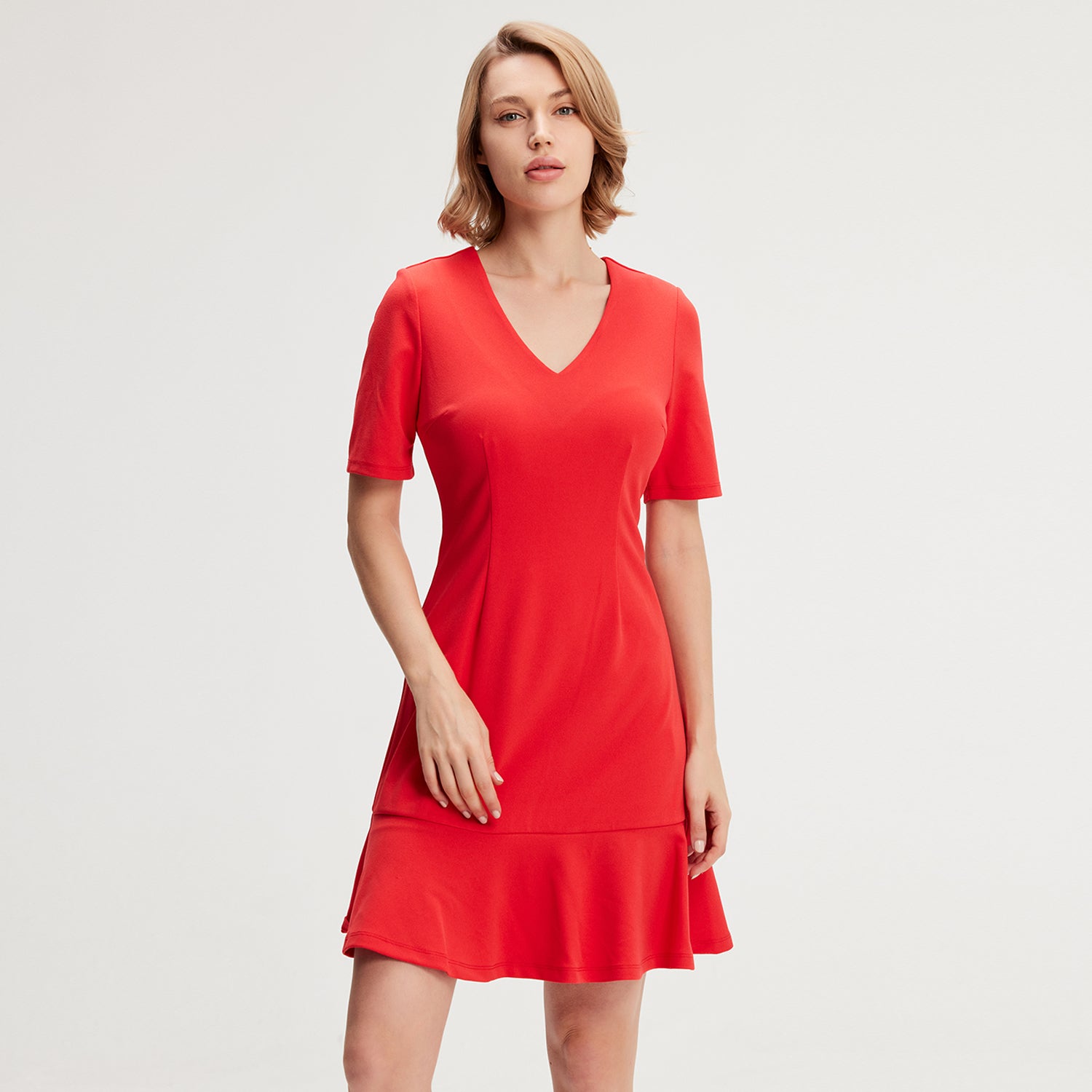 Robe jersey trapèze minimaliste