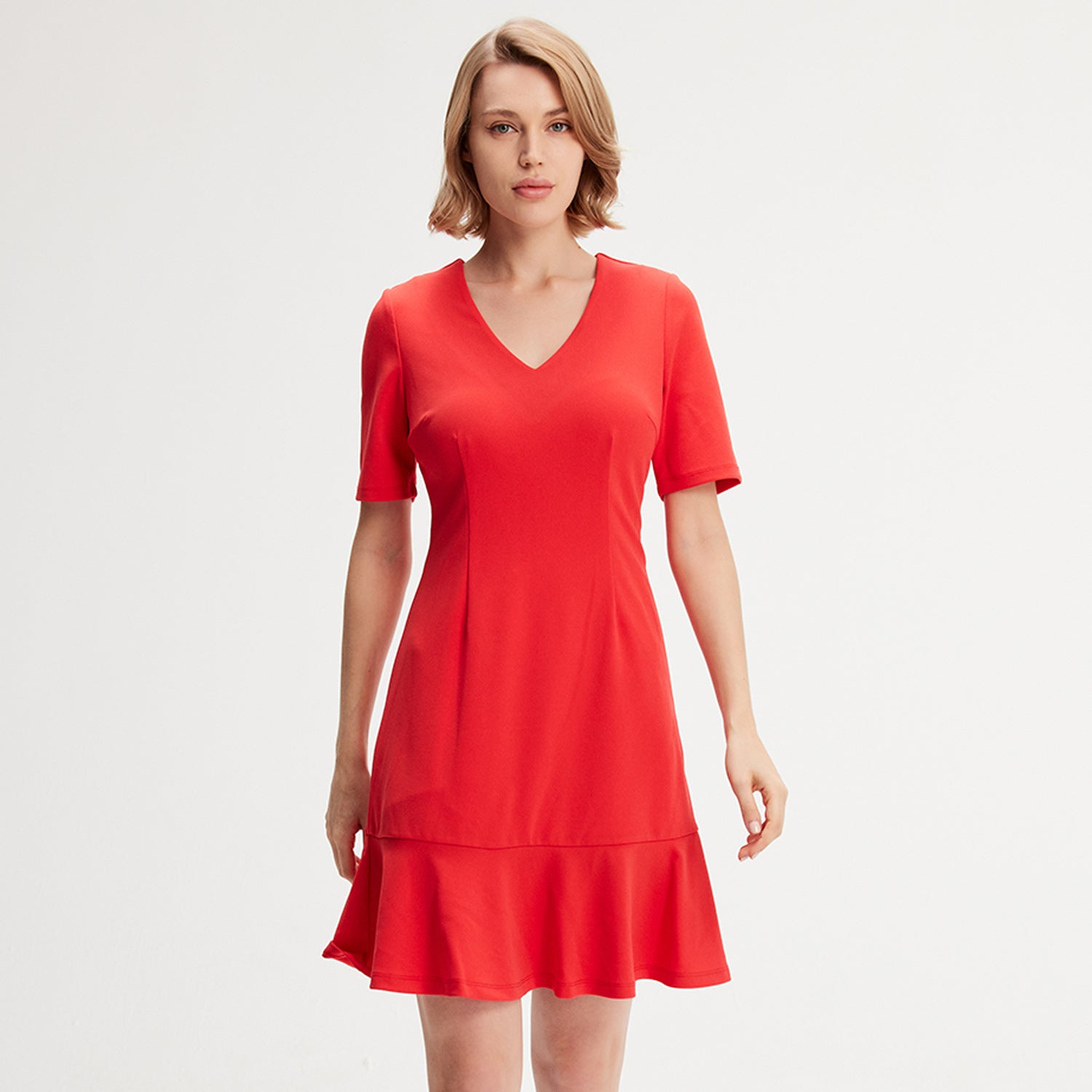 Robe jersey trapèze minimaliste