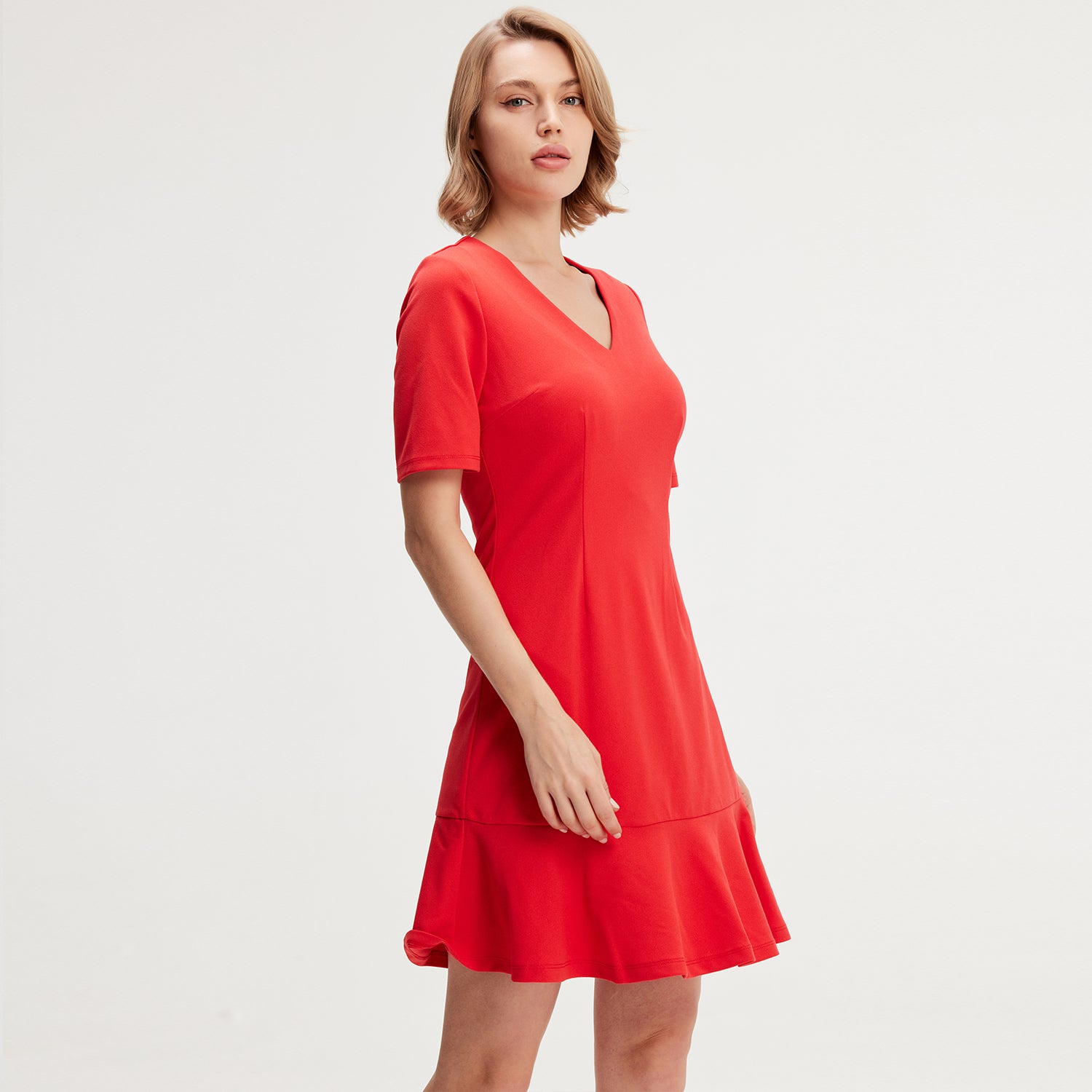 Robe jersey trapèze minimaliste
