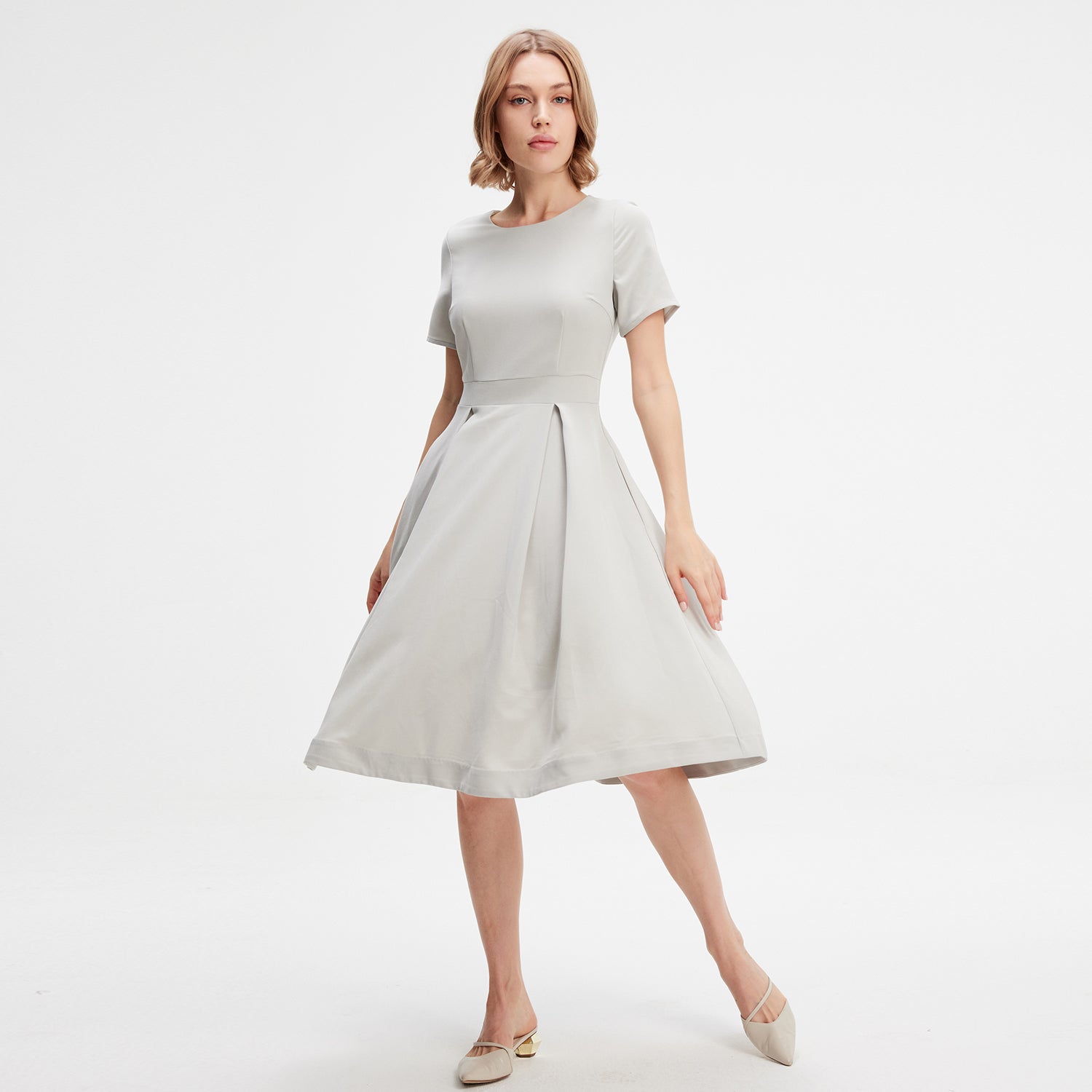 Robe patineuse mi-longue