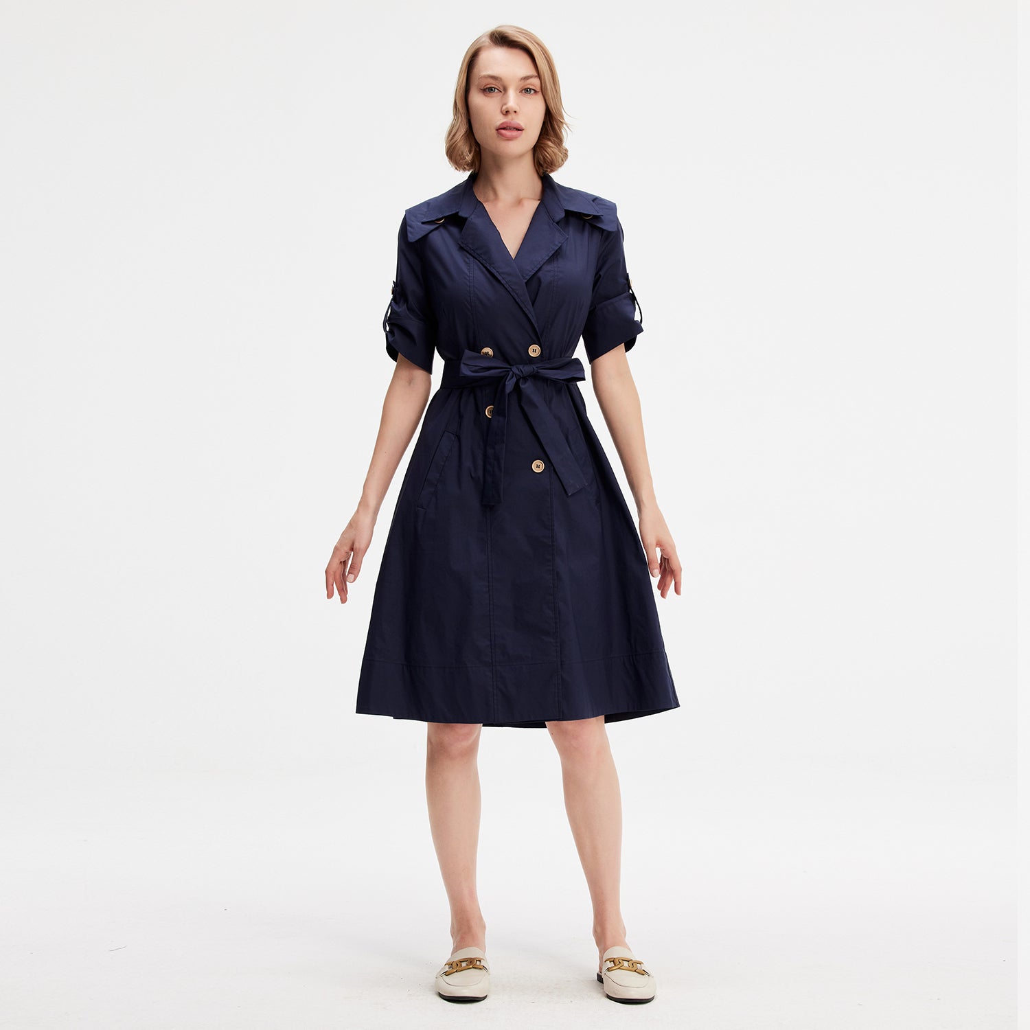 Robe-trench coton