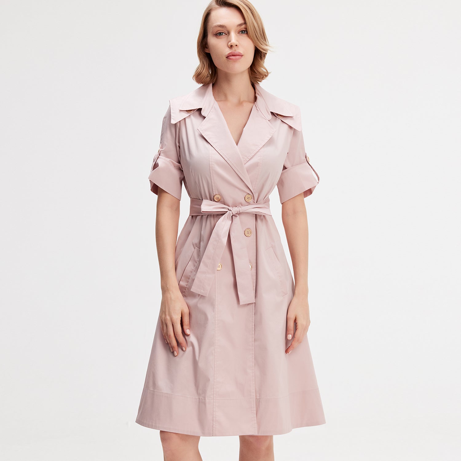 Robe-trench coton