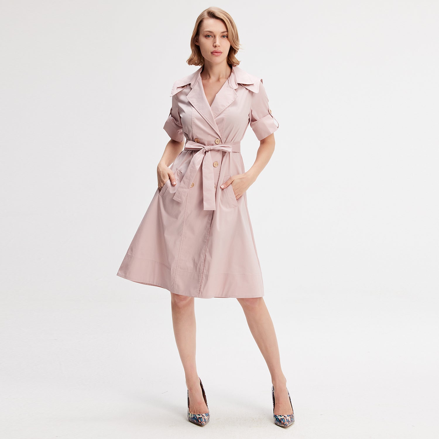 Robe-trench coton