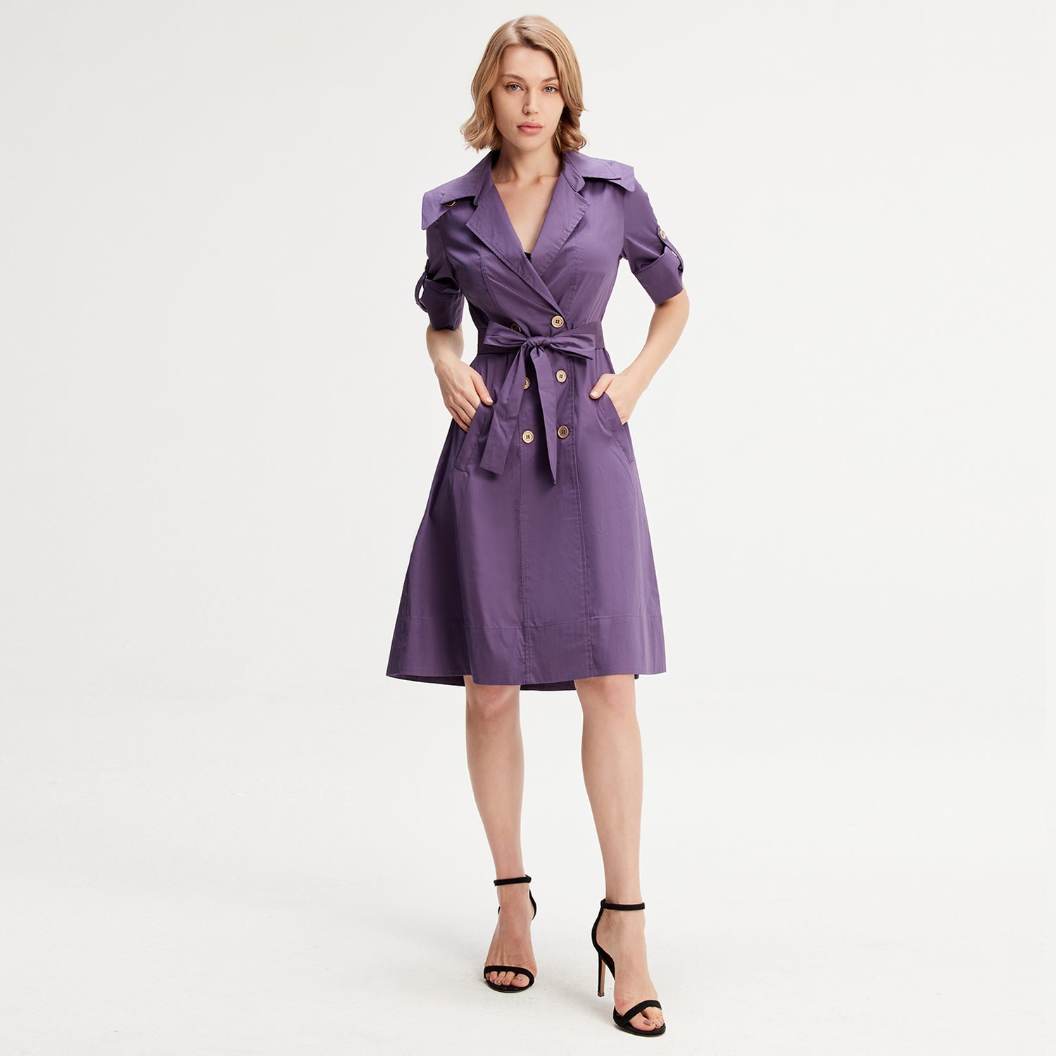 Robe-trench coton