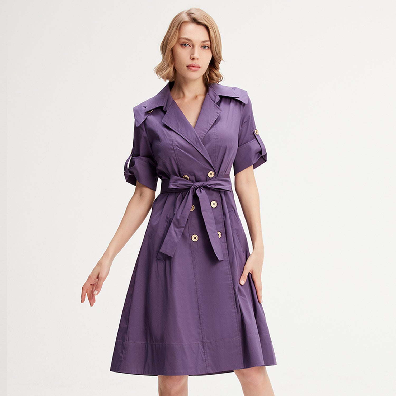 Robe-trench coton