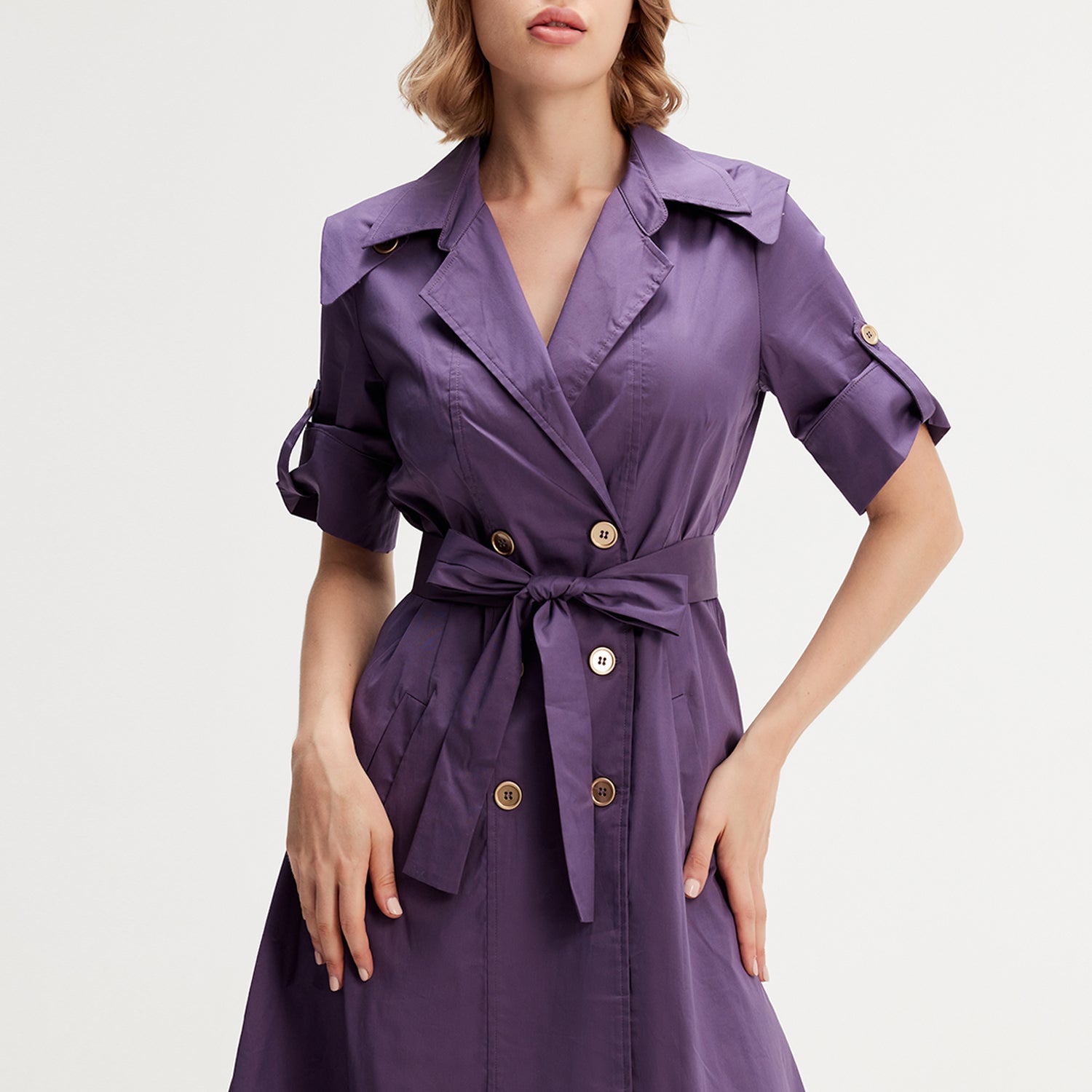 Robe-trench coton