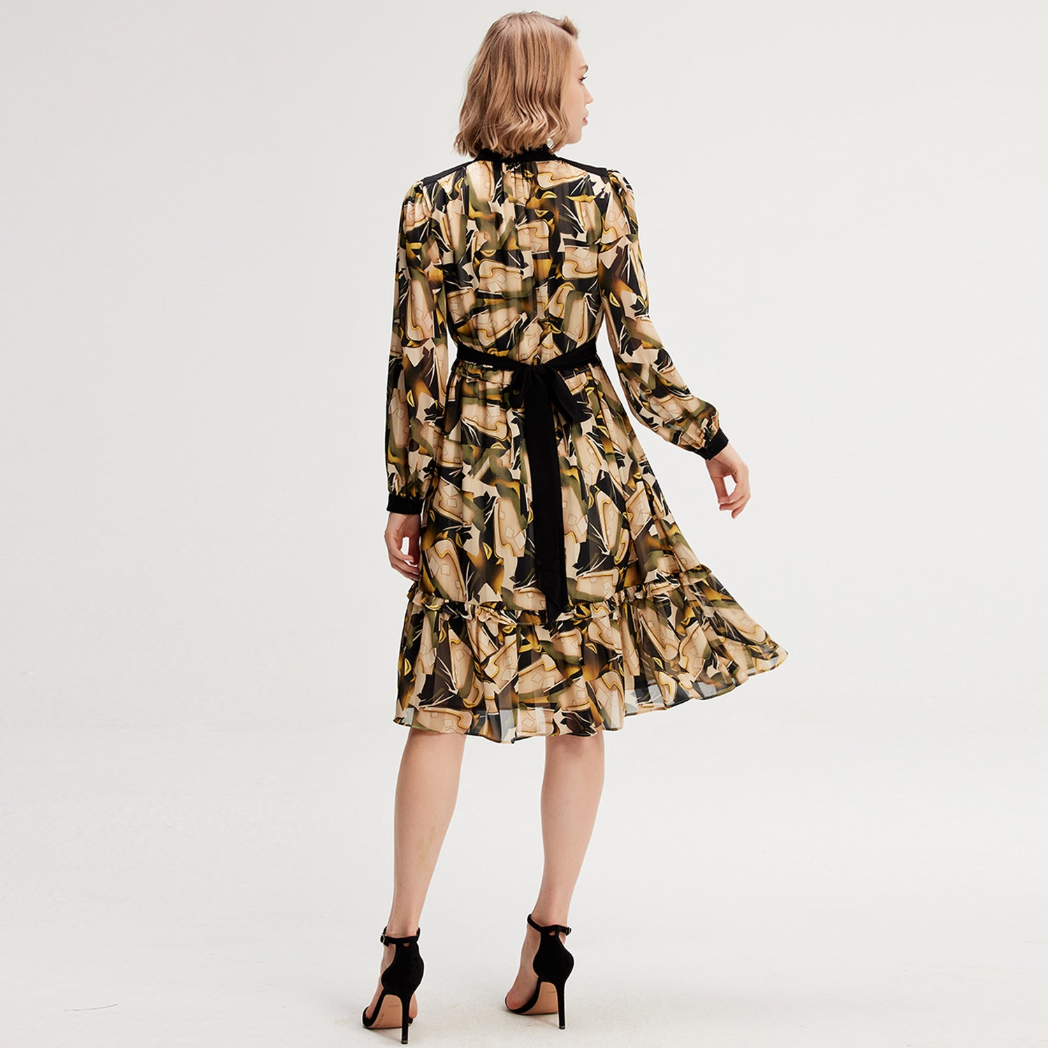 Robe tunique à imprimé graphique