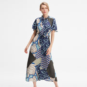 Robe chemise à imprimé géométrique