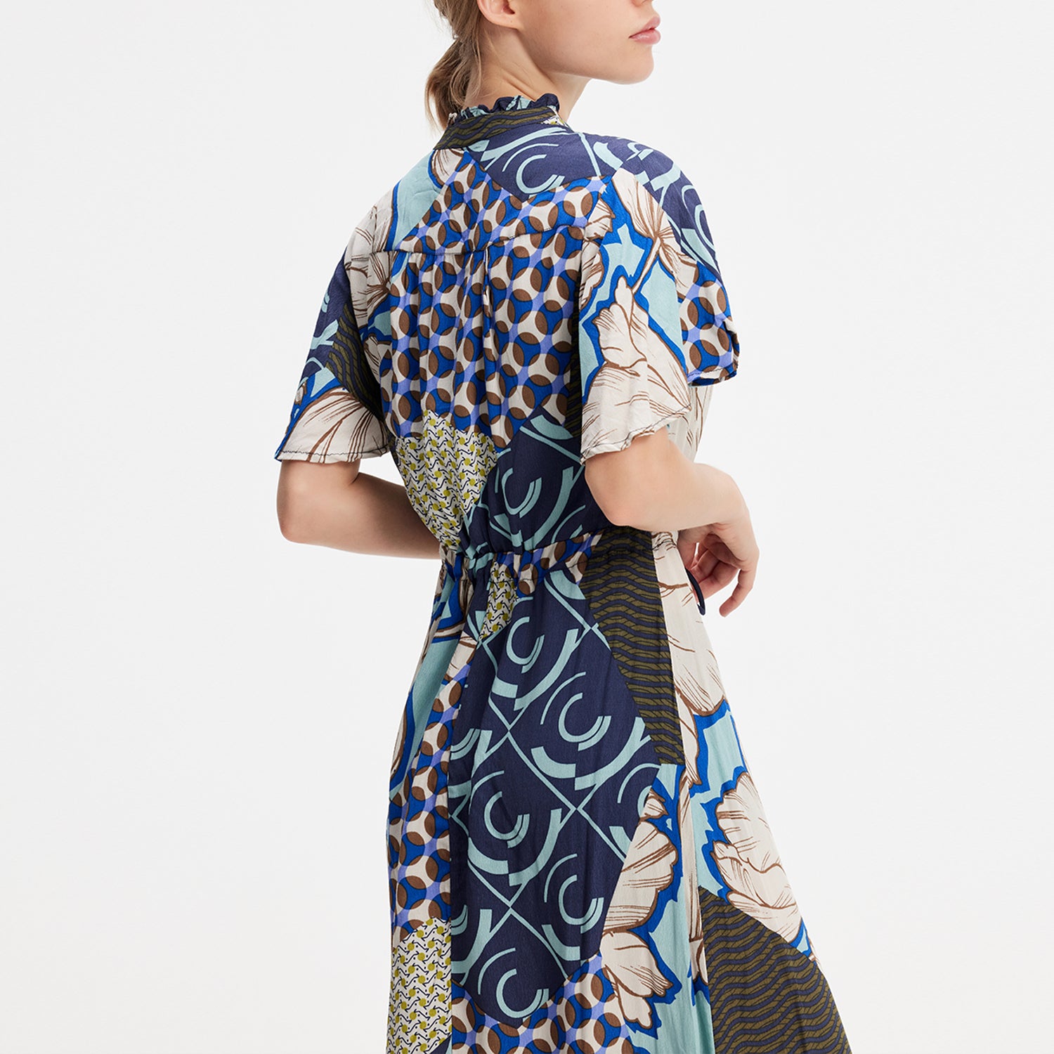Robe chemise à imprimé géométrique