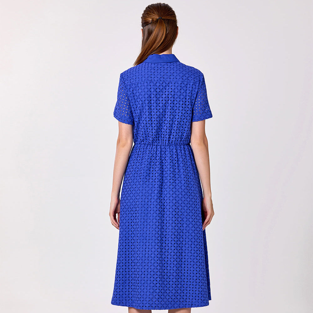 Robe chemise en coton en dentelle anglaise - Smart & Joy